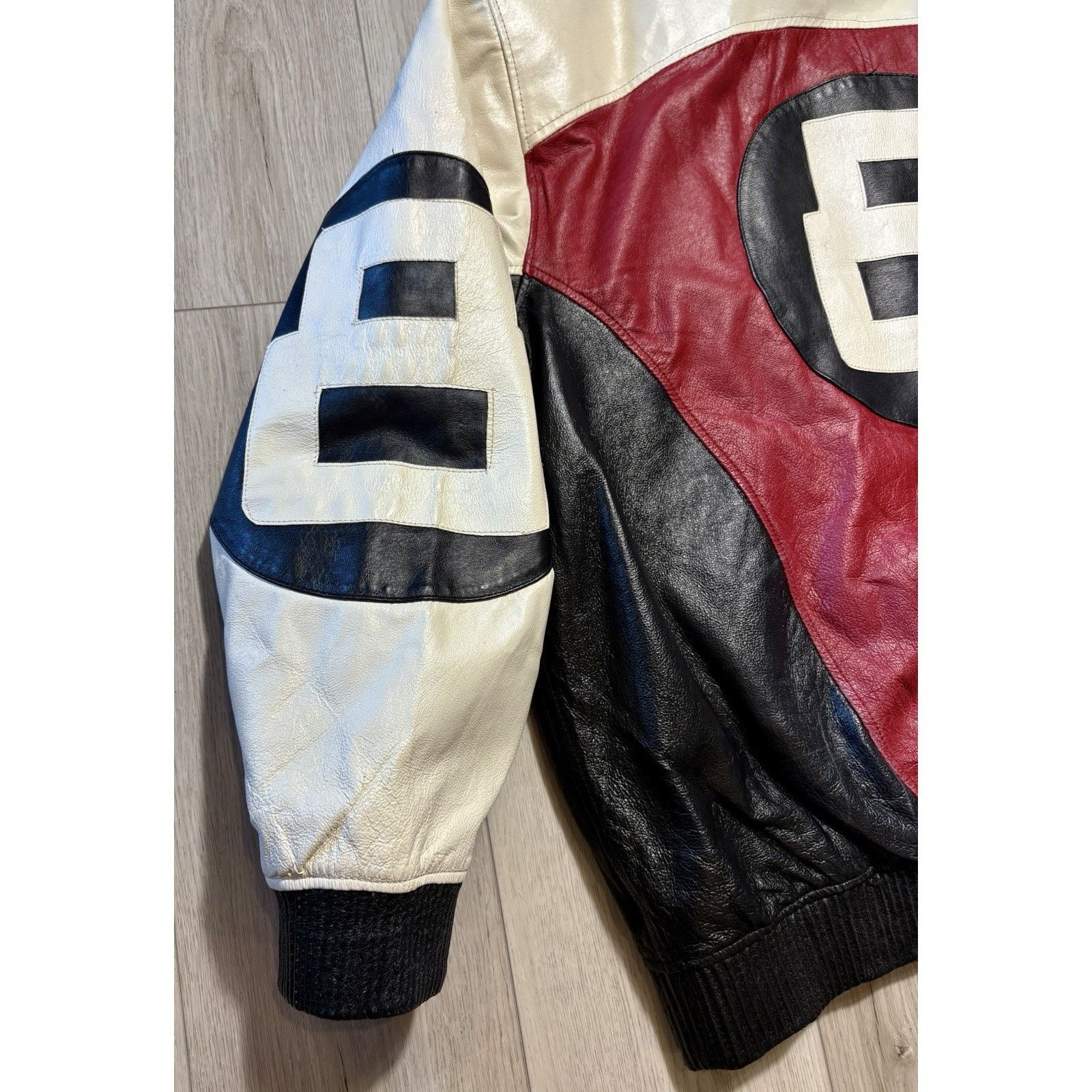 Other David Puddy Seinfeld Style 8 Ball Leather Jacket VTG 3XL Size US XXL / EU 58 / 5 - 14 Thumbnail