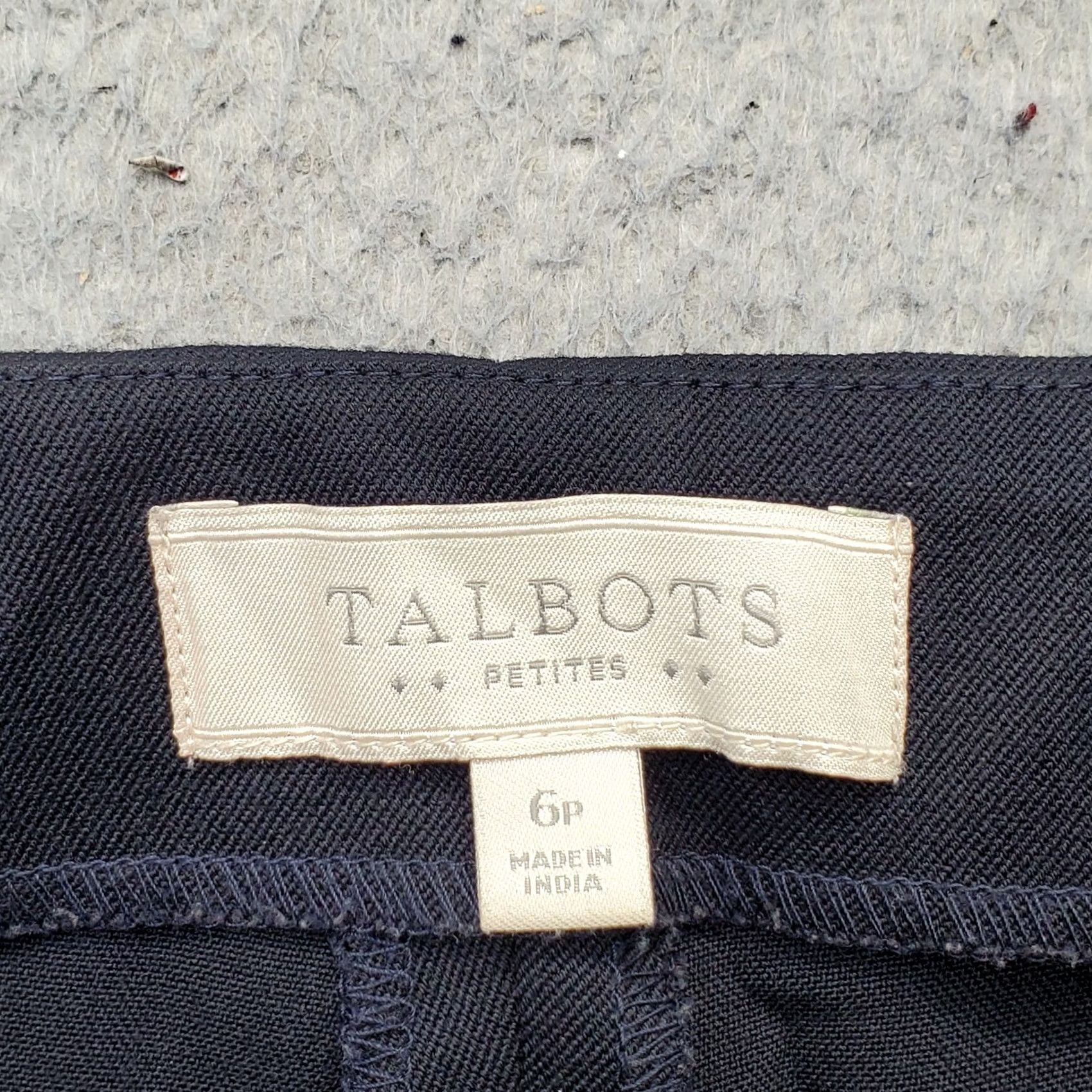 Talbots Talbots Womens Slim Pants 6P Black Career Stretch Straight Leg Side Zip Pant - Size 6P Womens Size 28" / US 6 / IT 42 - 7 Thumbnail