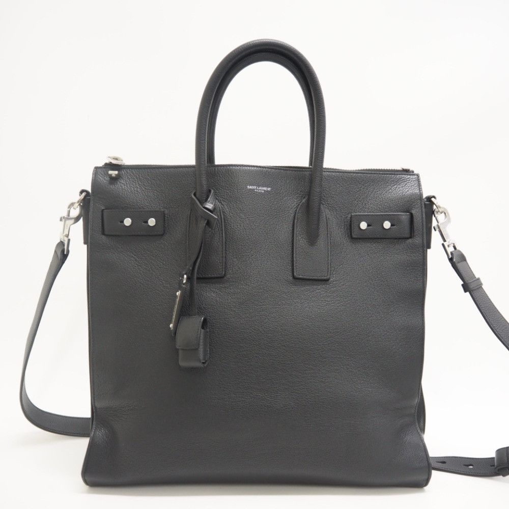image of YVES Saint Laurent Paris Joule 2Way Tote Bag Black Leather, Women's
