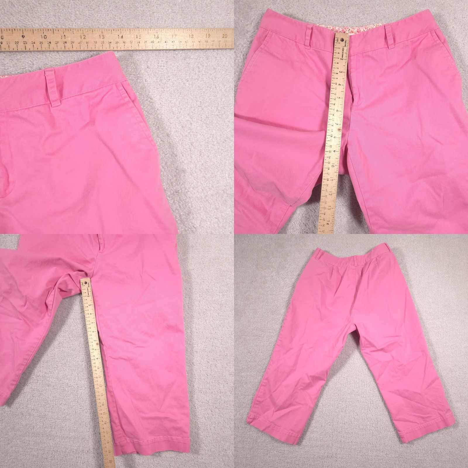 Jones New York Jones New York Sport Capri Pants Womens 6P Pink Twill Stretch Crop Chino Casual Size 28" / US 6 / IT 42 - 8 Thumbnail