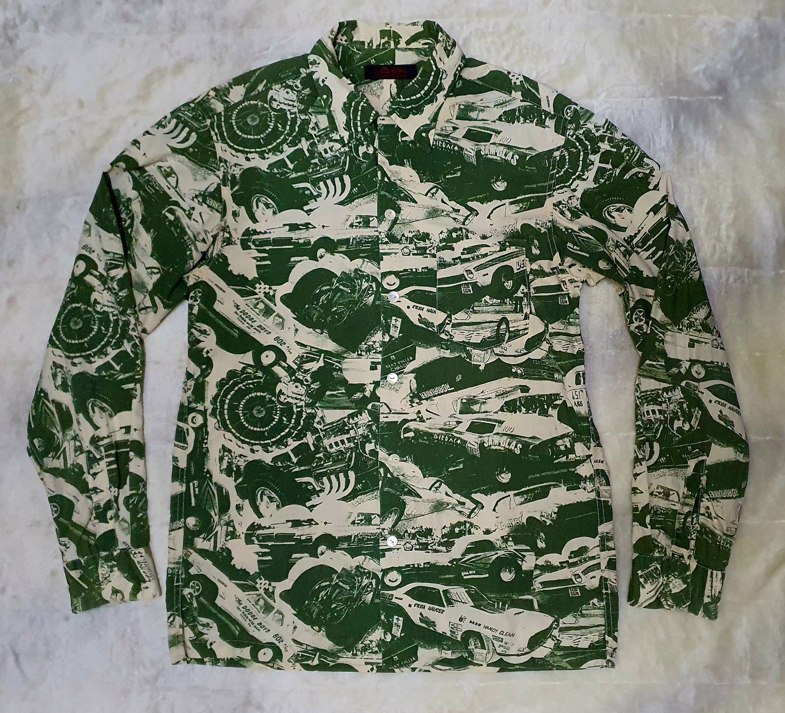 Hysteric Glamour Hysteric Glamour - Vintage race cars all over prints shirt Size US M / EU 48-50 / 2 - 2 Thumbnail