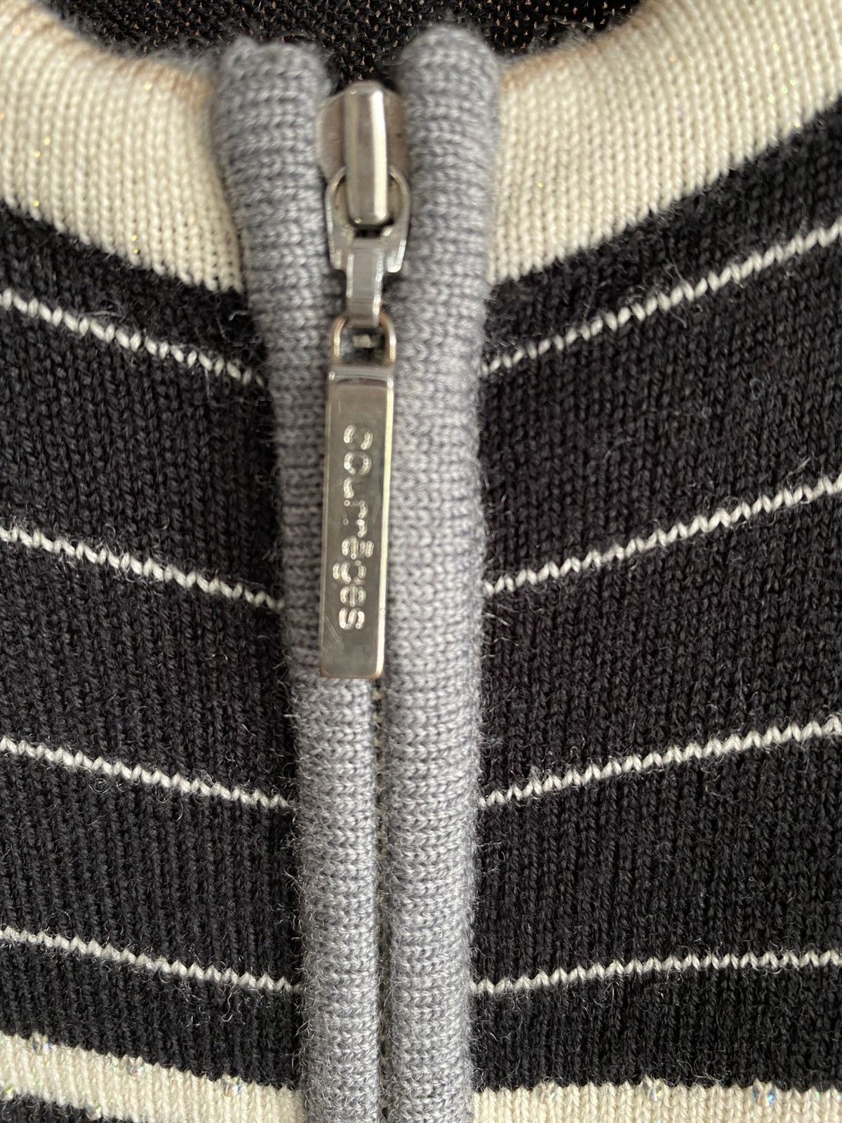 Courreges Courrèges Black Striped Cardigan. Size ONE SIZE - 14 Thumbnail