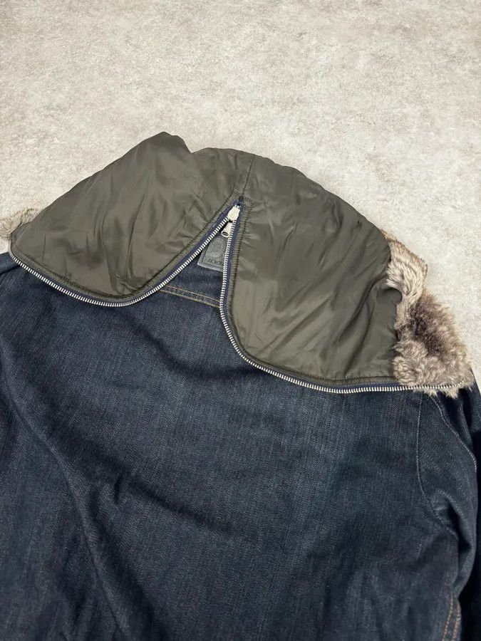 Dolce & Gabbana AW2003 Dolce & Gabbana Navy Denim Fur Hood Jacket Size US M / EU 48-50 / 2 - 10 Thumbnail