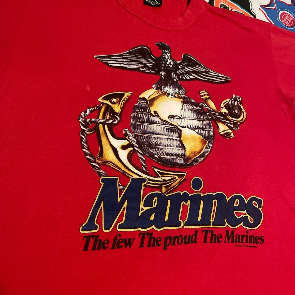 Vintage Vintage 1993 Marines Corps Service Veteran Graphic Tee Size US XL / EU 56 / 4 - 2 Thumbnail