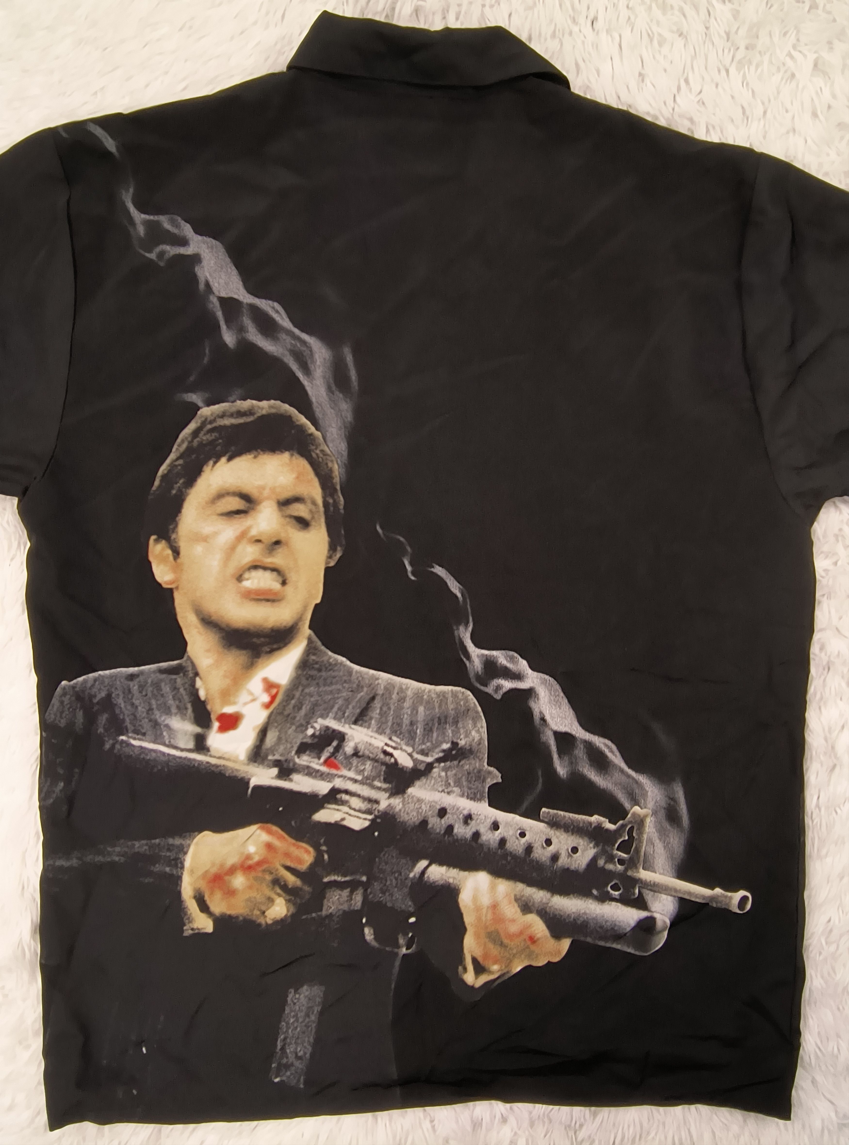 Vintage DSWT Vintage Scarface 90s button up shirt Size US M / EU 48-50 / 2 - 7 Thumbnail