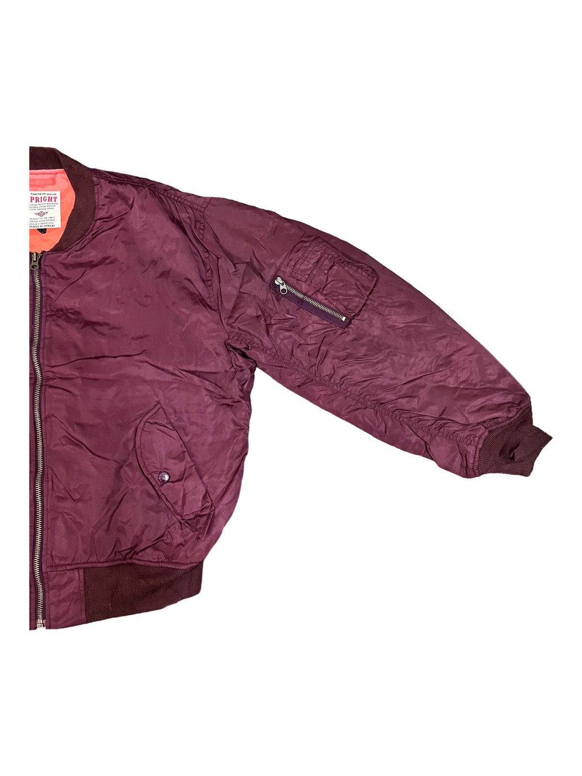 Designer × Japanese Brand Vintage Upright MA-1 Flight Bomber Style Jacket Size US L / EU 52-54 / 3 - 3 Thumbnail