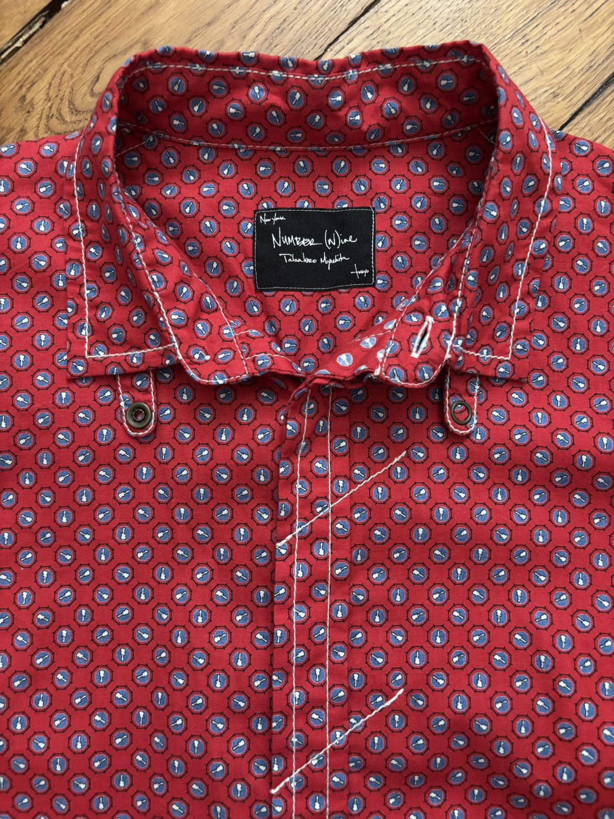 Number (N)ine Number (N)ine 08AW Guitar Pattern Shirt Showpiece Size US L / EU 52-54 / 3 - 6 Thumbnail