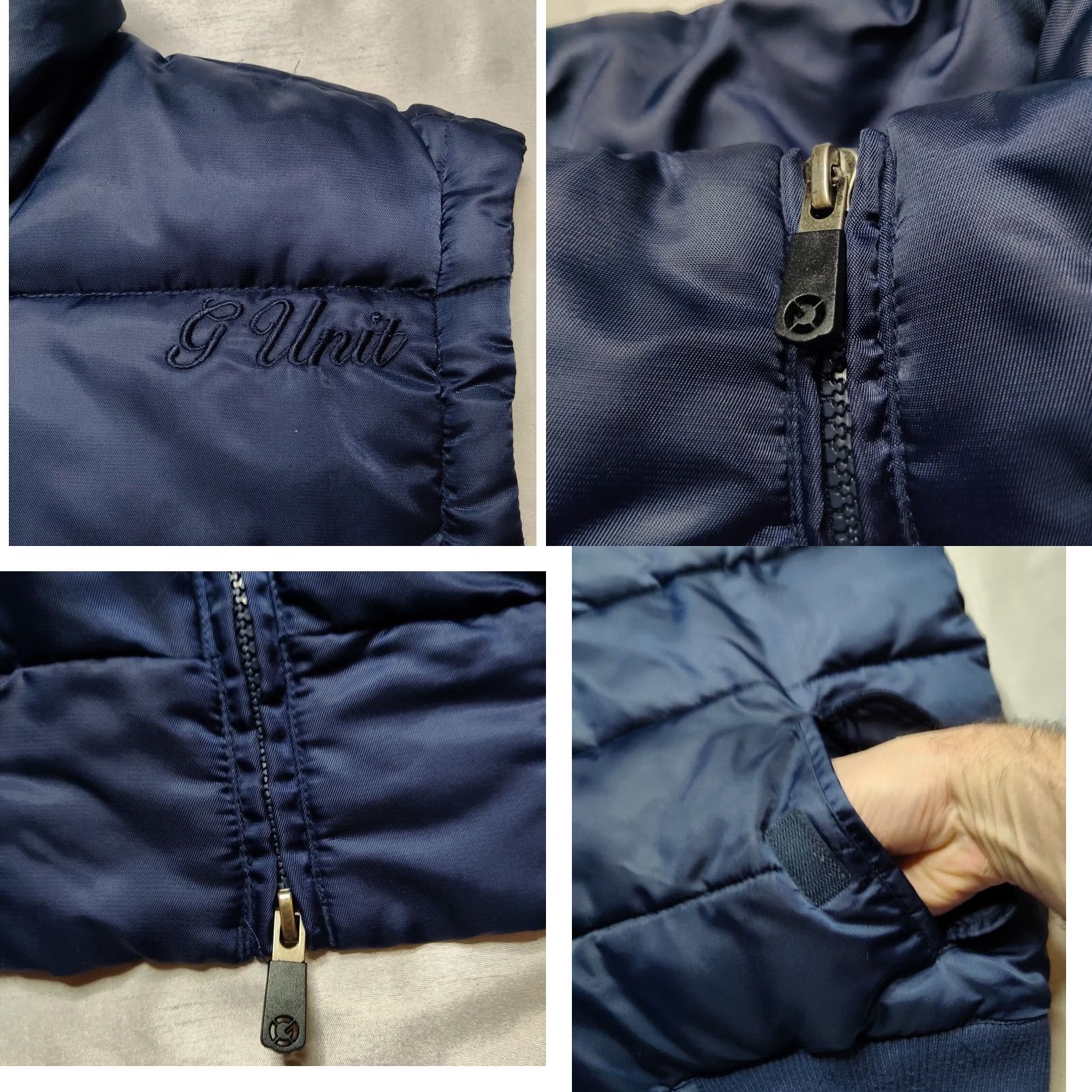 Vintage G-UNIT Men Medium Blue Full Zip Nylon Puffer Vest Jacket Shirt? Size US M / EU 48-50 / 2 - 8 Thumbnail