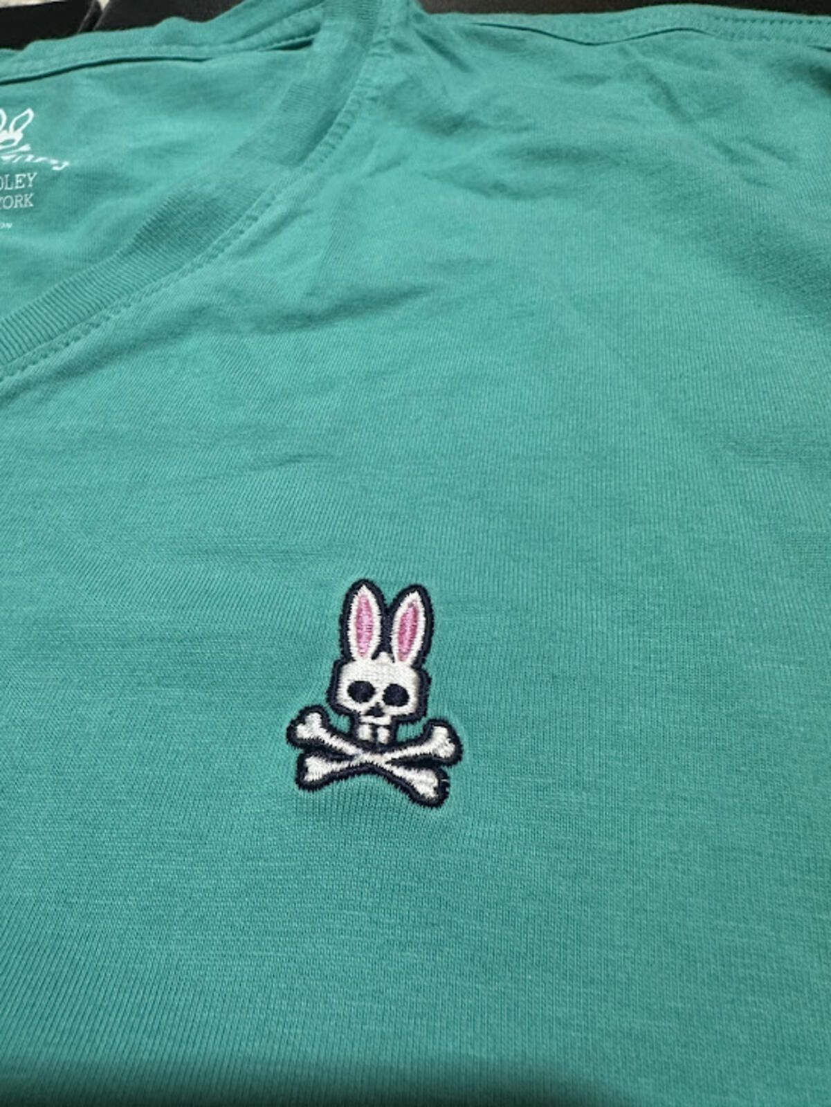 Psycho Bunny Psycho Bunny V-Neck Tee Turquoise Size 8 Size US M / EU 48-50 / 2 - 2 Thumbnail