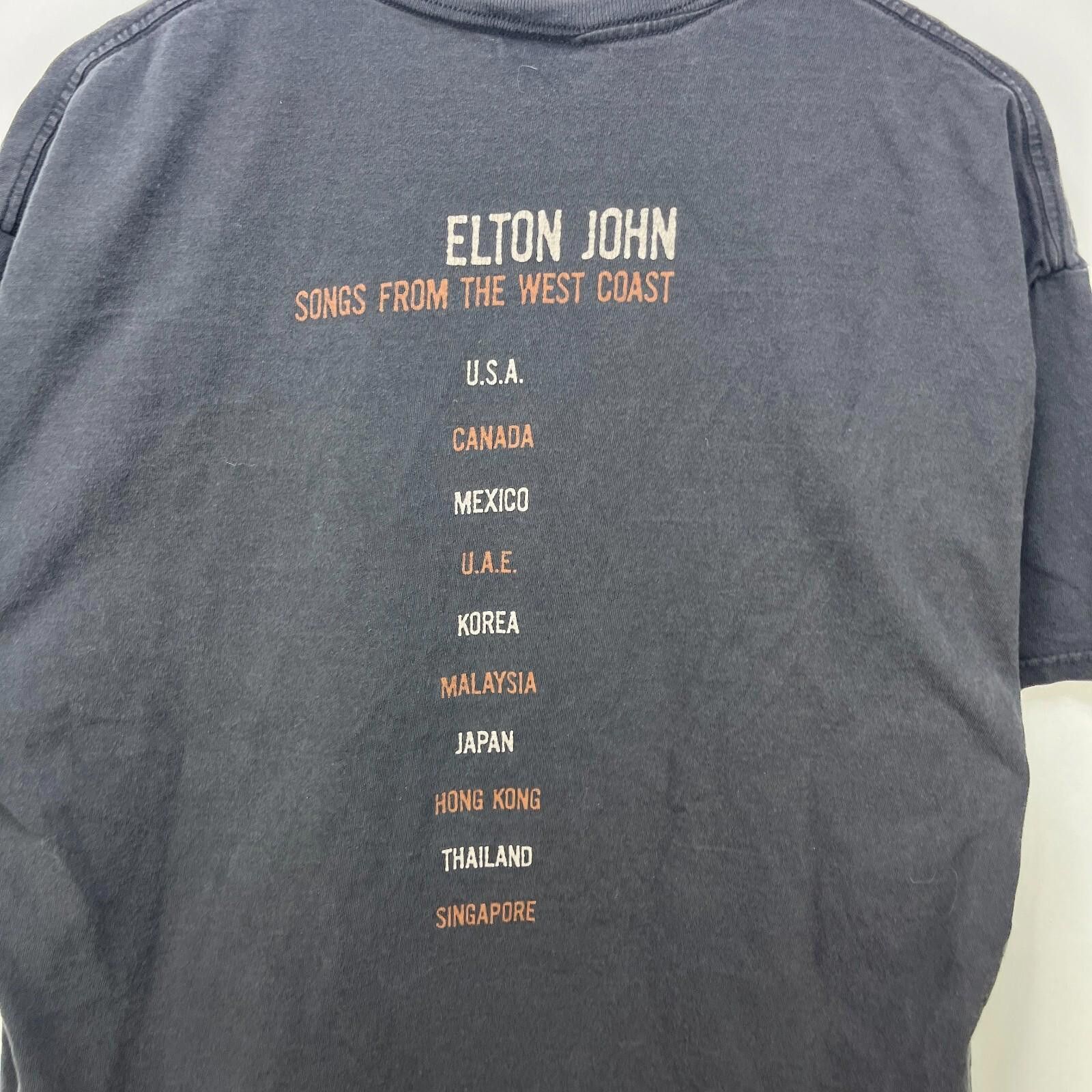 Vintage Vintage Elton John Songs From The West Coast Tour T Shirt XL Size US XL / EU 56 / 4 - 6 Thumbnail