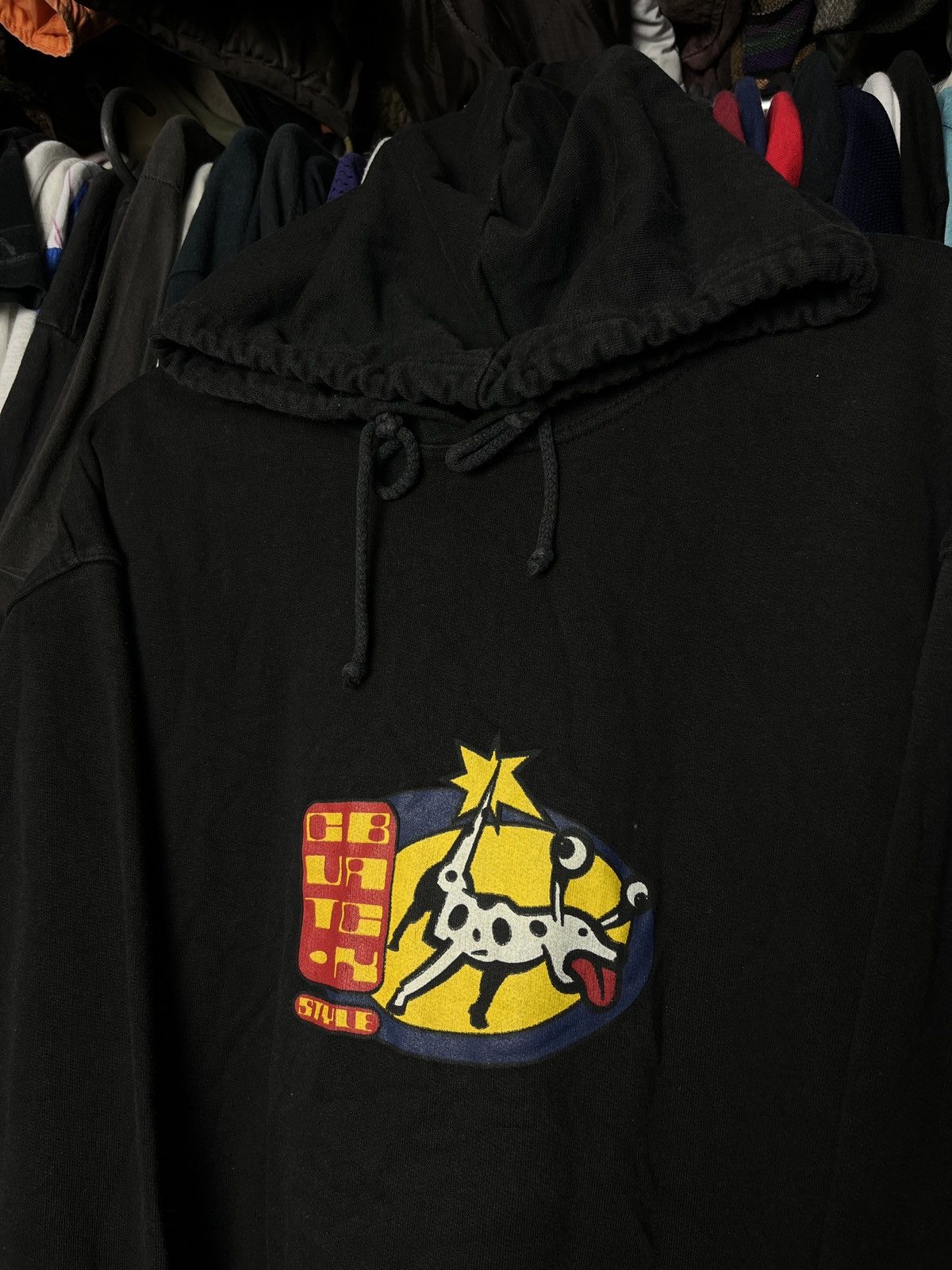Vintage 1980s ARCHIVE CUT BACK VINTAGE OVERSIZED CRAZY HOODIE - 1336 Size US XXL / EU 58 / 5 - 4 Thumbnail