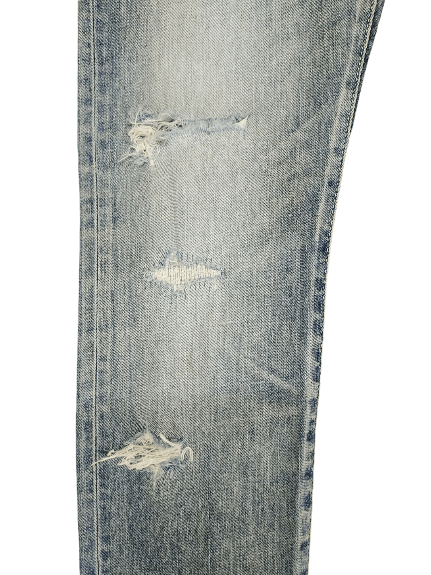 semanticdesign Vintage Y2k Aoiro Japan Distress Faded Skinny Denim Pants Size US 32 / EU 48 - 7 Thumbnail