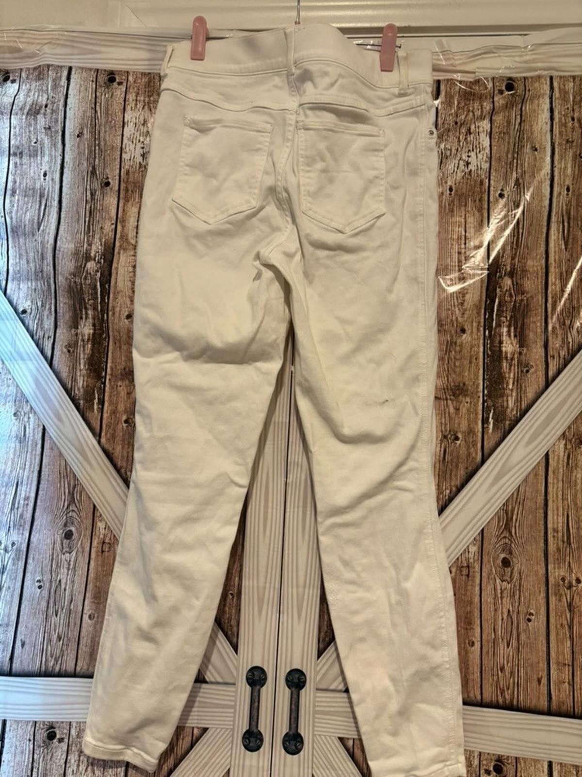 Domenico Spano SPANX LG denim White Skinny Ankle Stretch Denim Jeggings Size 36" / US 14 / IT 50 - 2 Thumbnail