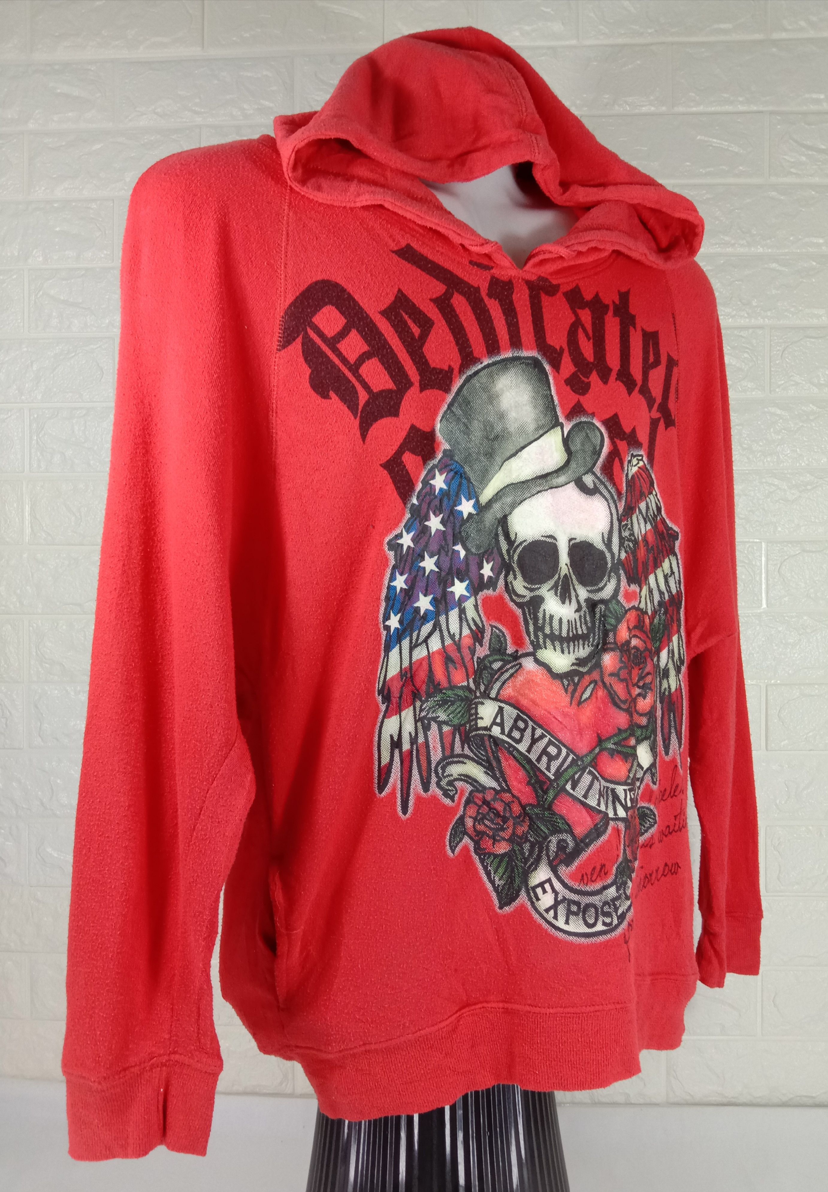 Vintage Vintage American Punk Skull Galyge Hoodie Sweatshirt Size US L / EU 52-54 / 3 - 2 Thumbnail
