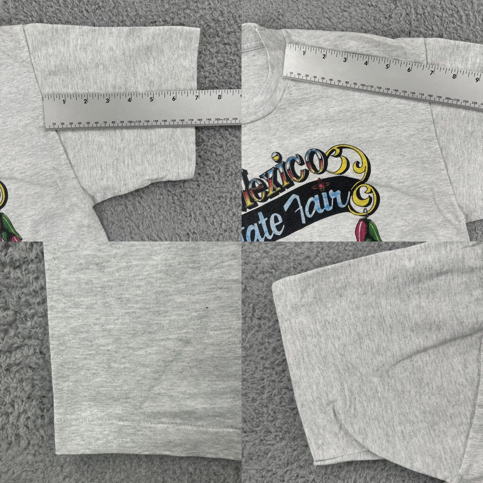 Fruit Of The Loom VINTAGE Fruit of the Loom T Shirt Gray XL 1990s Made in USA NM State Fair Mens Graphic Tee Size US XL / EU 56 / 4 - 10 Thumbnail