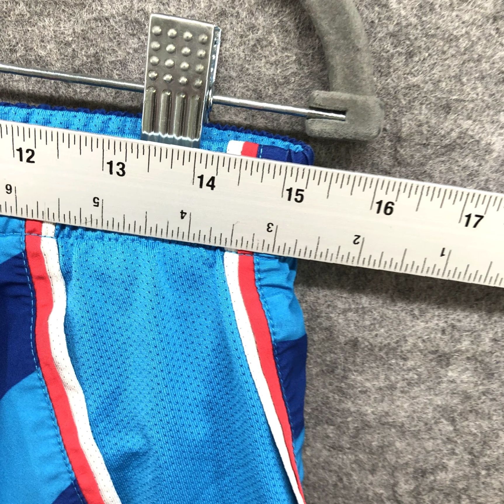 Nike Nike Running Shorts Womens M Dri-Fit Blue Red Striped Active Lightweight Lined Size 32" / US 10 / IT 46 - 5 Thumbnail