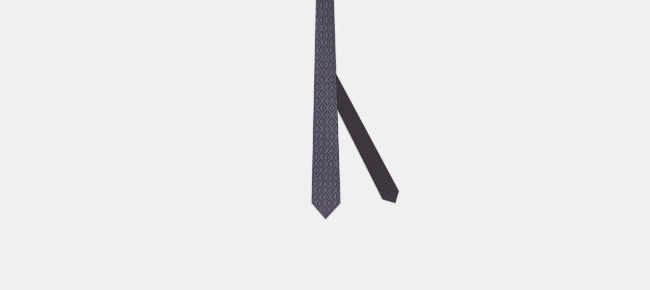Dior o1w1db10824 Size: OS / Reversible Tie in Grey/Navy Size ONE SIZE - 1 Thumbnail