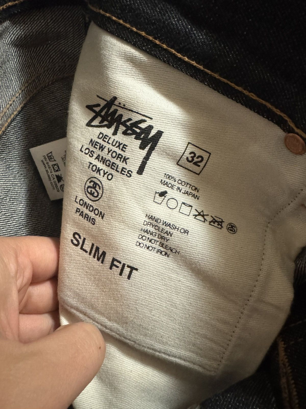 Stussy Stussy Deluxe Slim Fit Raw Red Line Selvedge Jeans Size US 32 / EU 48 - 7 Thumbnail