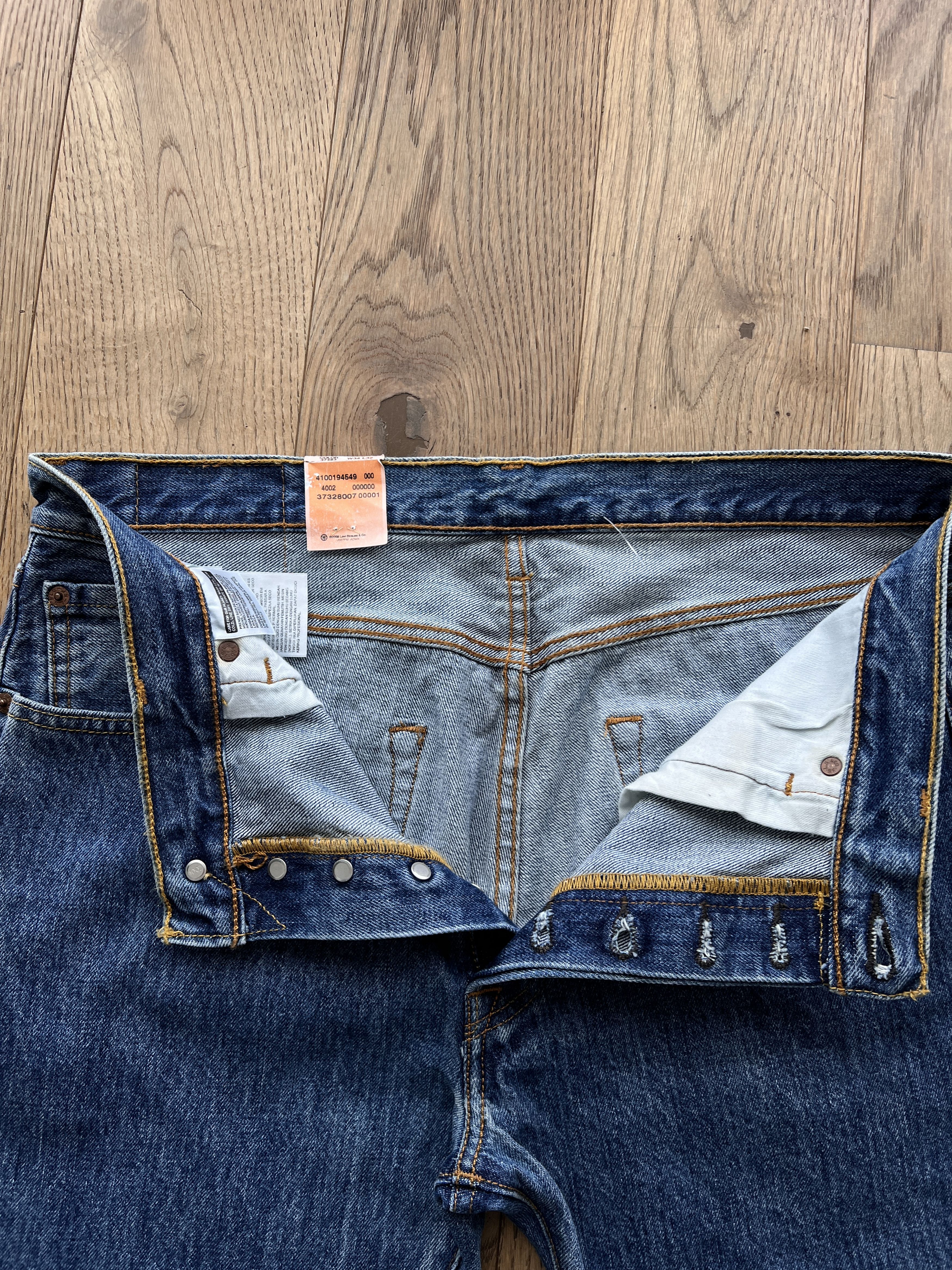 Levi's New! Levis 501 croped retro navy blue y2k denim vintage boxy Size US 34 / EU 50 - 20 Thumbnail