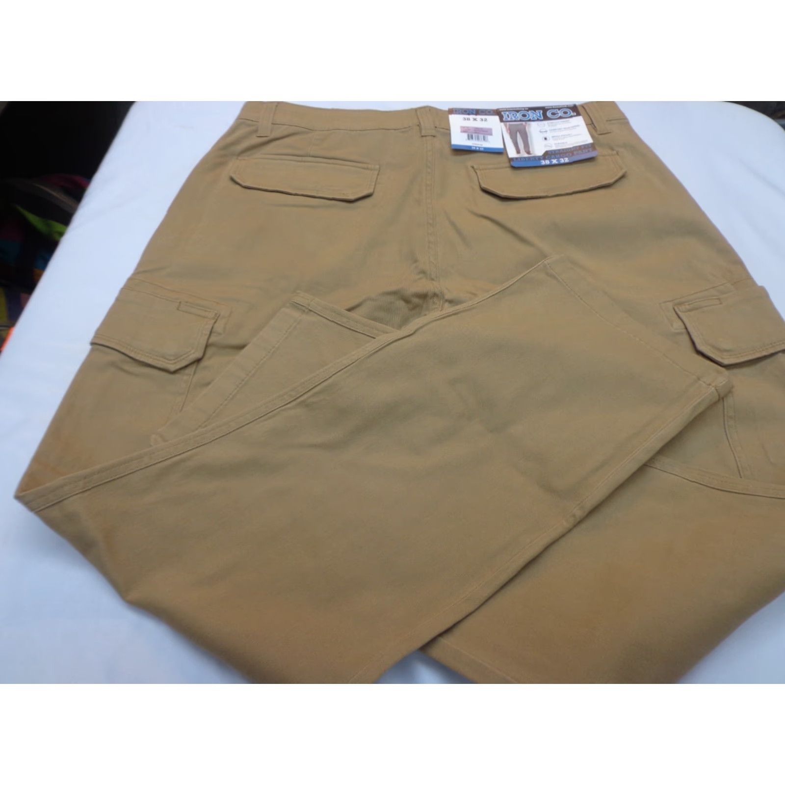 Vintage IRON Co. Liberty Cargo Pants Cargo Pant 38x32 Men Beige 98% Cotton/2% Spandex Stretch Straight 32in Boardwalk Khaki Size US 38 / EU 54 - 5 Thumbnail