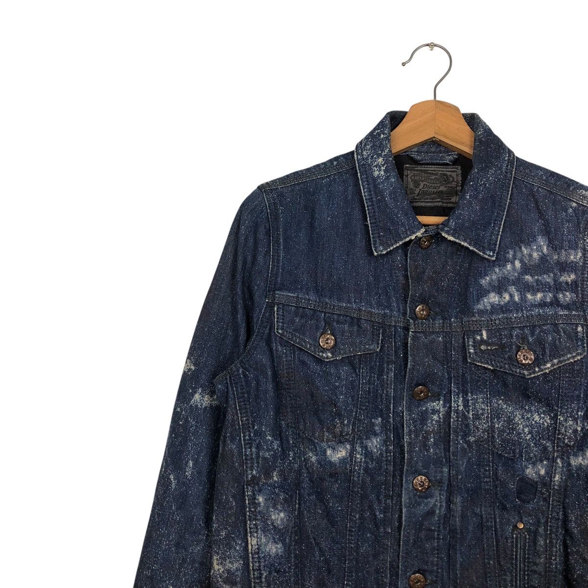 Diesel 📌Biker Denim Jacket Rusty Distressed Design Diesel Size XS / US 0-2 / IT 36-38 - 8 Thumbnail