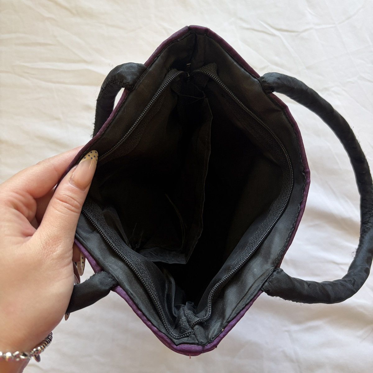 Other Purple floral embroidered mini tote bag Size ONE SIZE - 4 Thumbnail