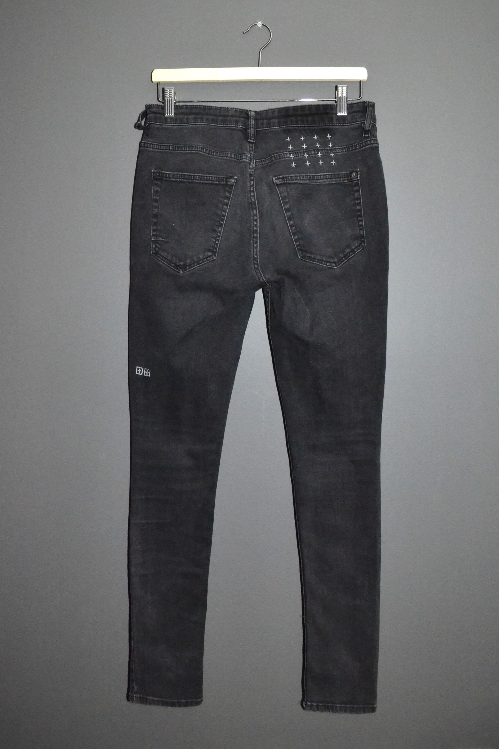 image of Ksubi Slim Stretch Jeans 30 in Black Gray, Men's