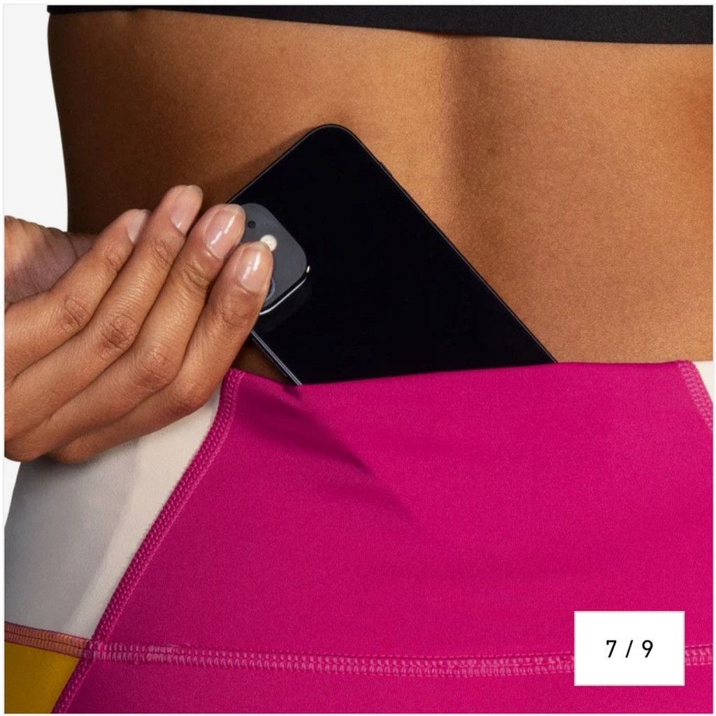 Brooks Brooks Method 7/8 Pink Leggings High-Rise Stretchy Fit Size 30" / US 8 / IT 44 - 7 Thumbnail