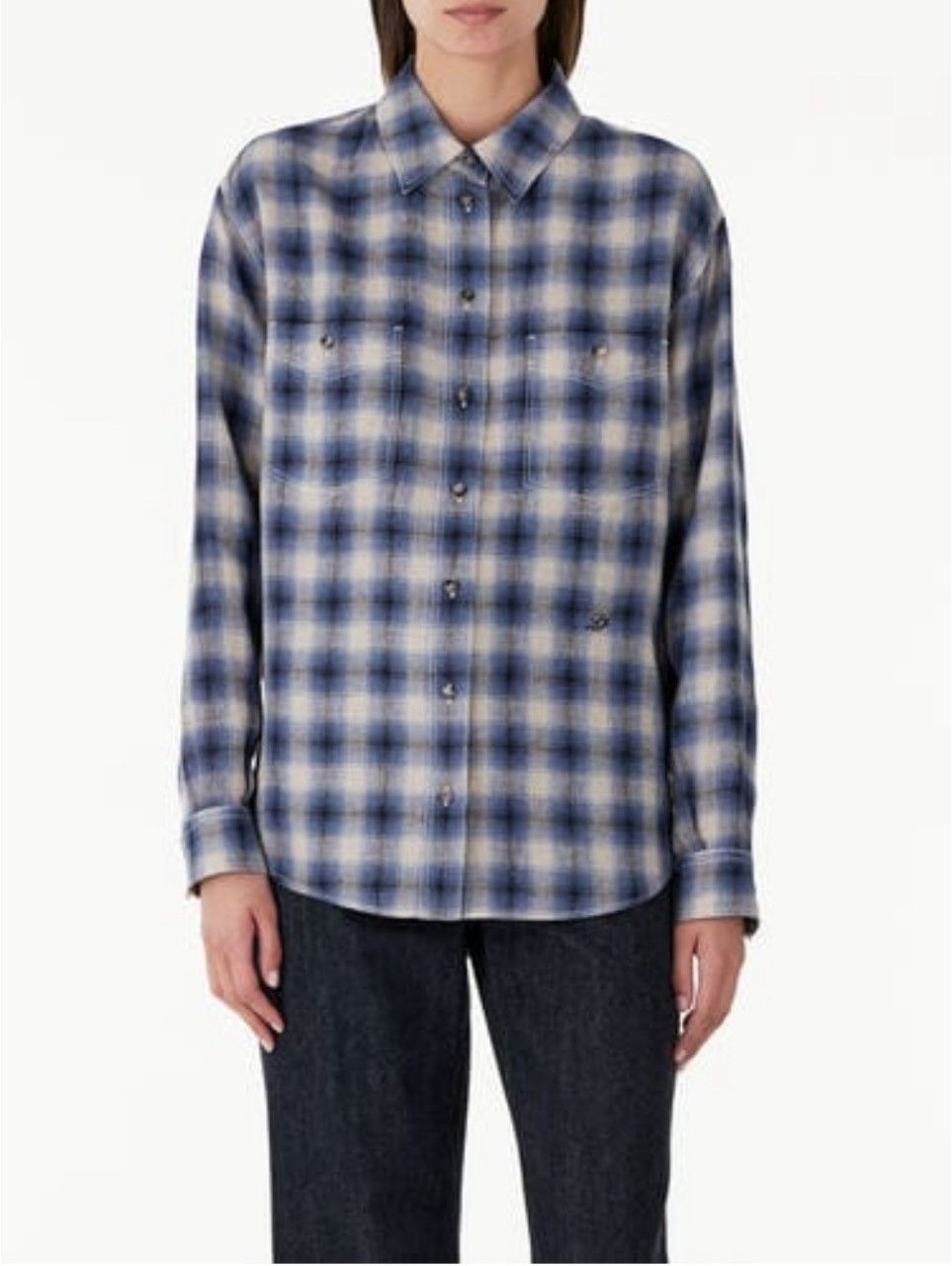 Loro Piana o1srvl11e0524 Shirt in Black & White Size M / US 6-8 / IT 42-44 - 1 Preview