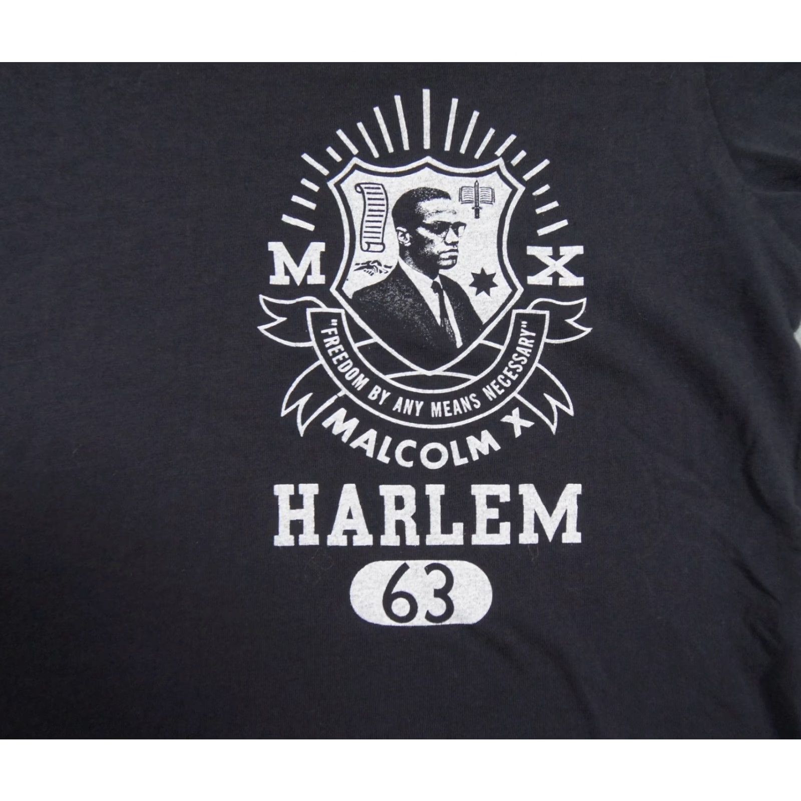 Roots Roots of Fight Shirt Mens Medium Black Short Sleeve Malcom X Harlem Graphic Tee Size US M / EU 48-50 / 2 - 2 Thumbnail