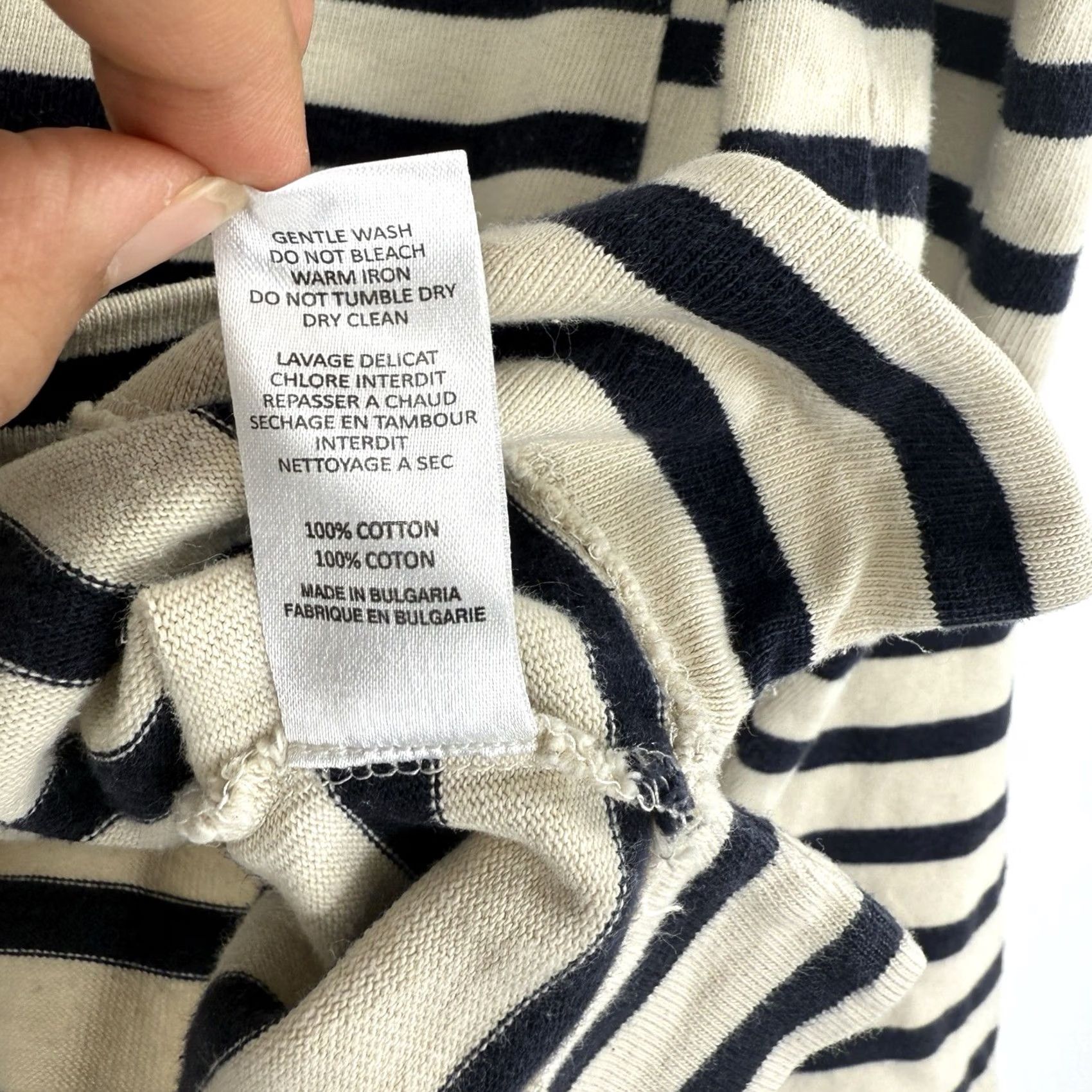 Joseph JOSEPH Womens Small Long Sleeve T Shirt Breton Tee Striped Cotton Boatneck Size S / US 4 / IT 40 - 7 Thumbnail