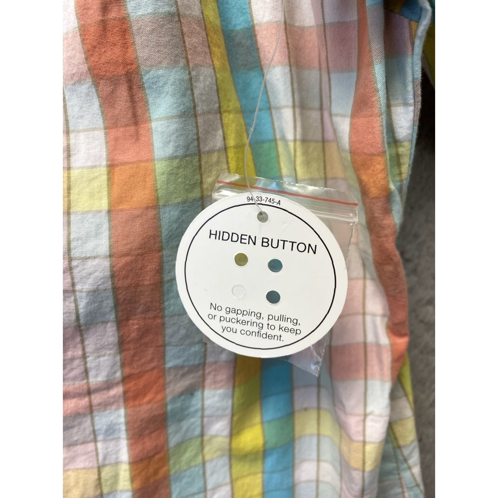 Pinko ST JOHN'S BAY Long Sleeve Button-Up Blouse 3XL Multicolor Check Women's Size XXL / US 16-18 / IT 52-54 - 4 Thumbnail
