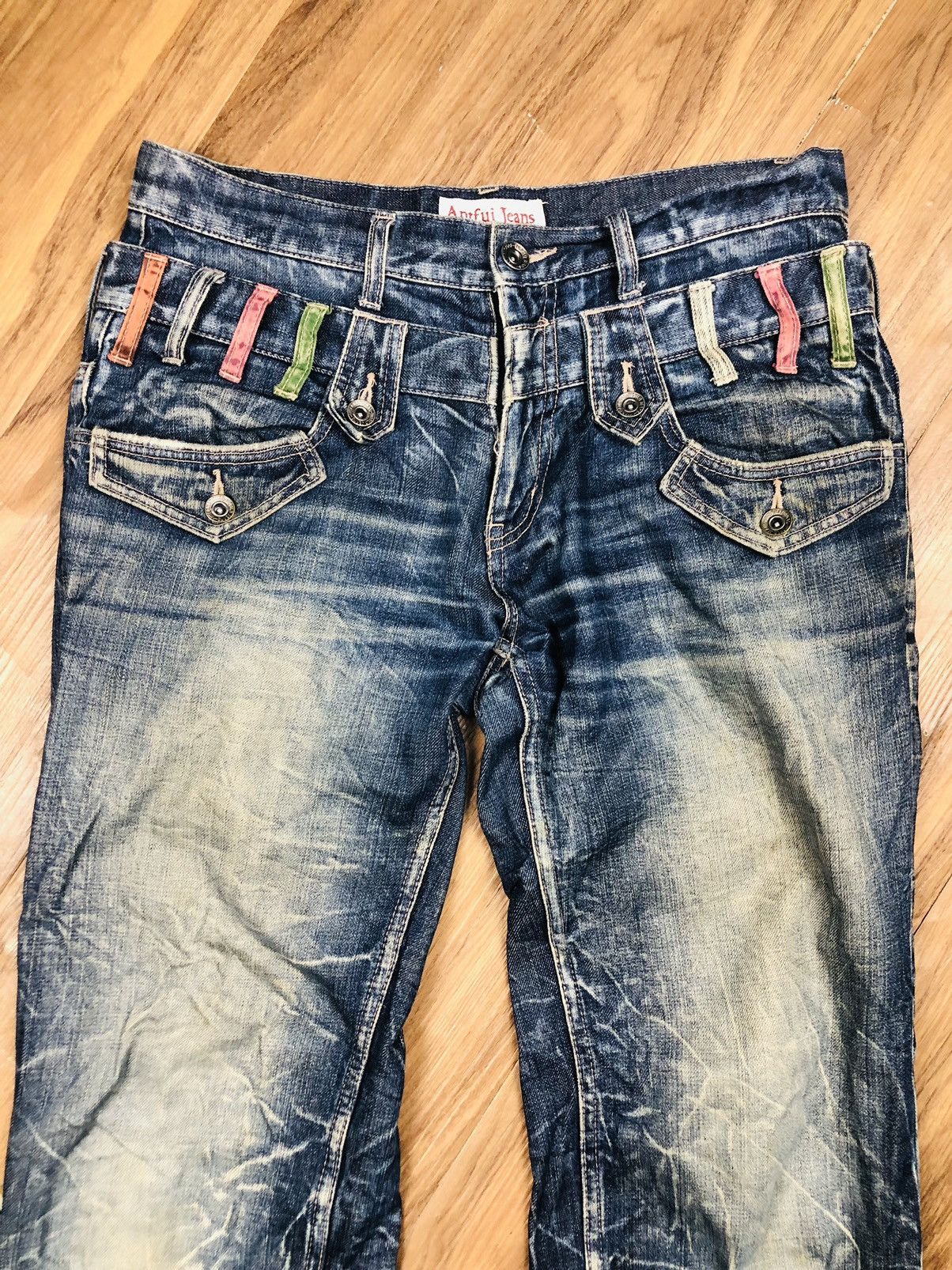 Japanese Brand Rare Vintage ANTFUI JEANS 82 Denim (37) Size US 32 / EU 48 - 3 Thumbnail