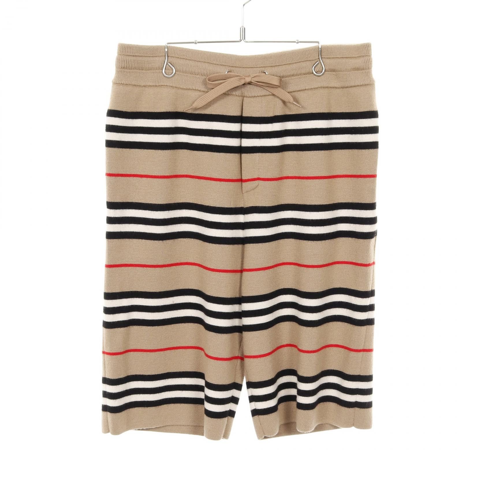 Burberry Burberry Burberry Kenton Stripe Wool Shorts Natural Material Shorts 8011580 Size ONE SIZE - 1 Thumbnail