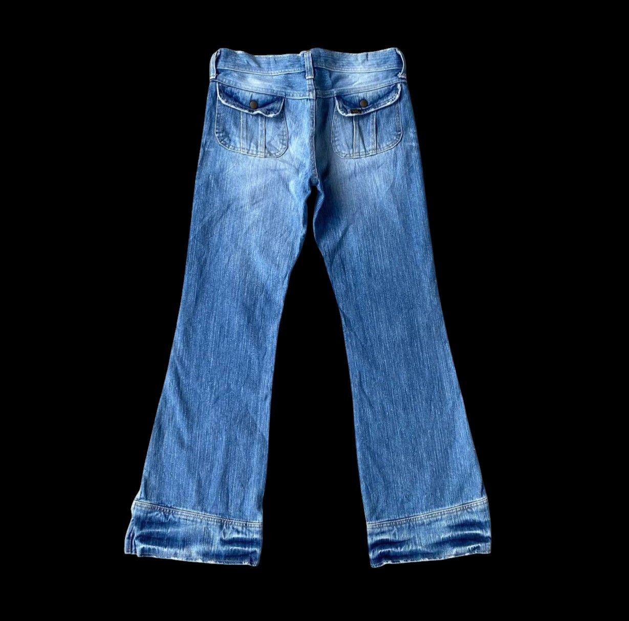 Lee RARE Vintage Lee Riders Button Slit Flare Jean-70s/80s Style Size US 29 - 12 Thumbnail