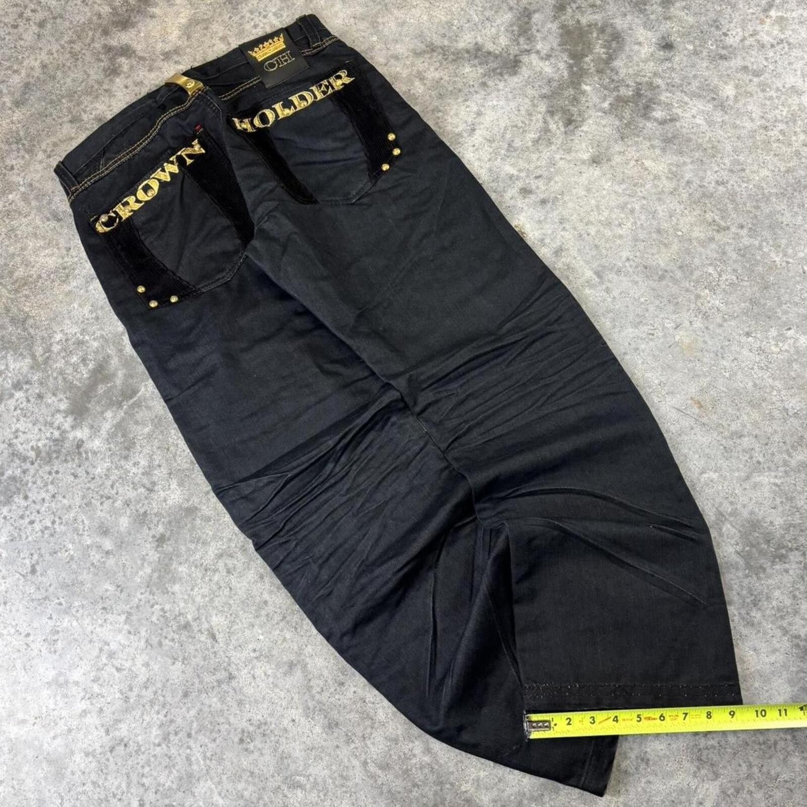 Other Crown Holder Y2K Grunge Alternative Wide Leg Baggy Jeans Size US 36 / EU 52 - 2 Thumbnail
