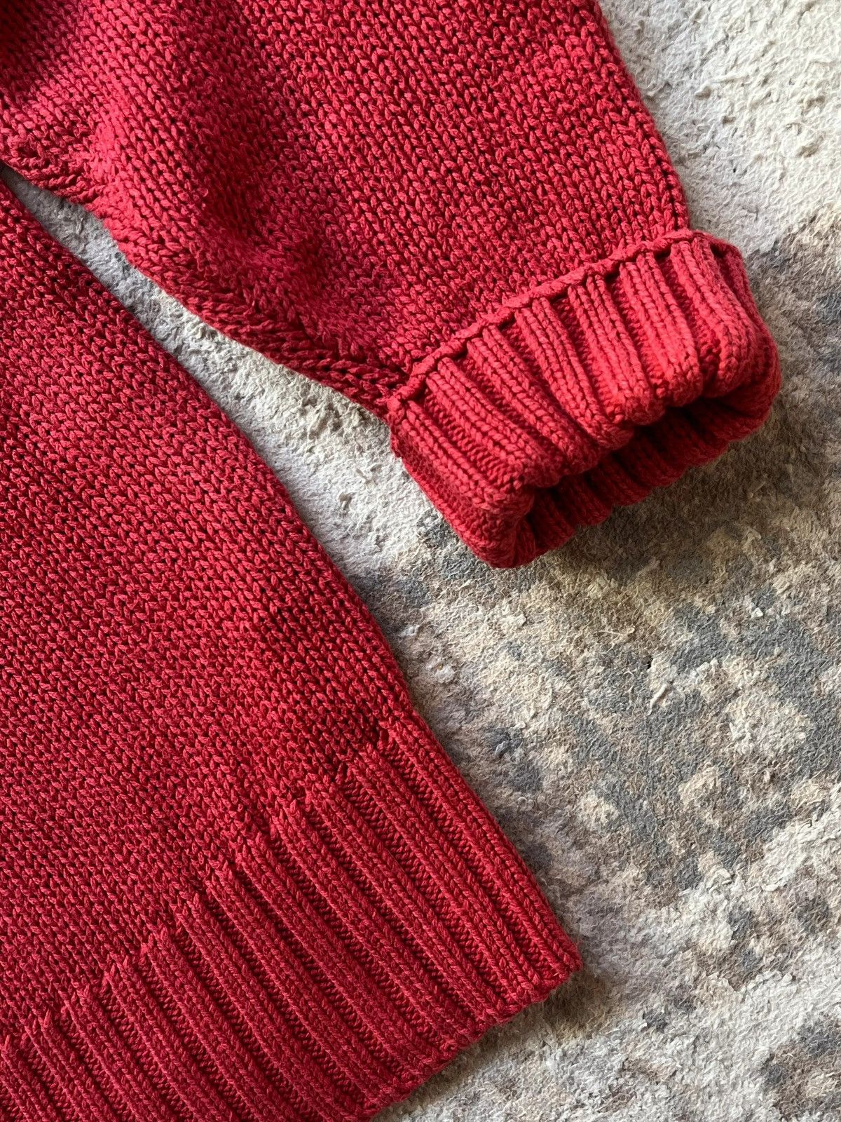 Polo Ralph Lauren OG Polo Ralph Lauren Vintage Blank Red Sweater Vintage 90s Size US XL / EU 56 / 4 - 4 Thumbnail