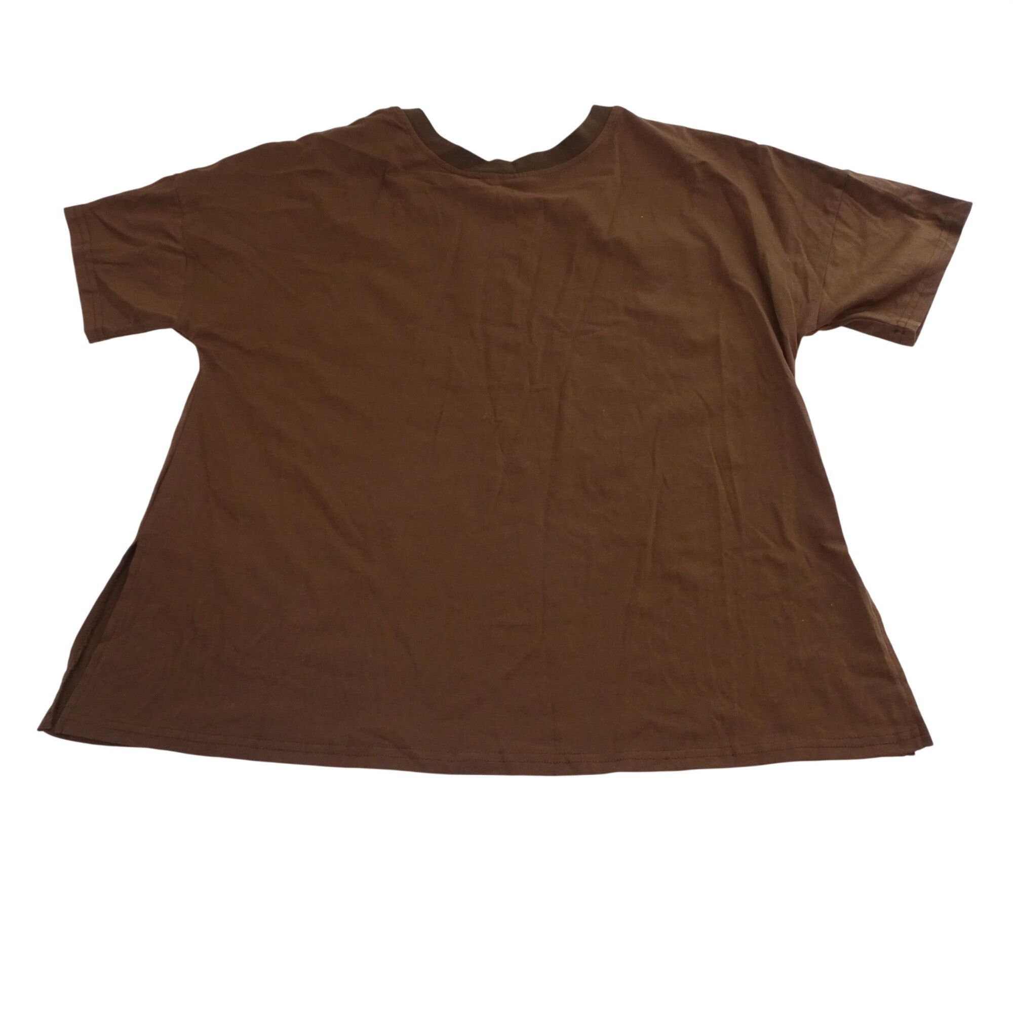 Other Brown 2 Pc Short Set Lounge V-Neck Top Women Size M Casual Size M / US 6-8 / IT 42-44 - 2 Thumbnail
