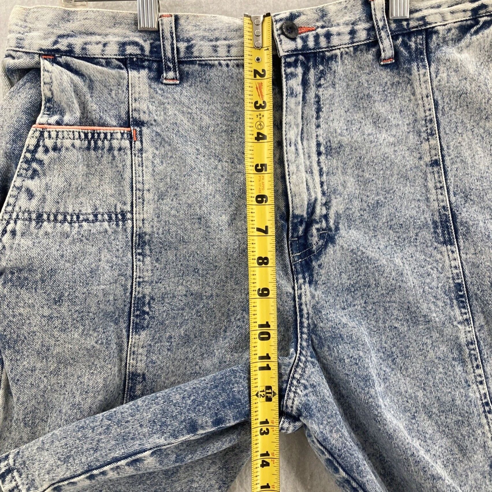 Vintage VTG Brittania Sport Shorts Mens Large Blue Stone Wash Stretch Waist COTTON Size US 33 - 5 Thumbnail