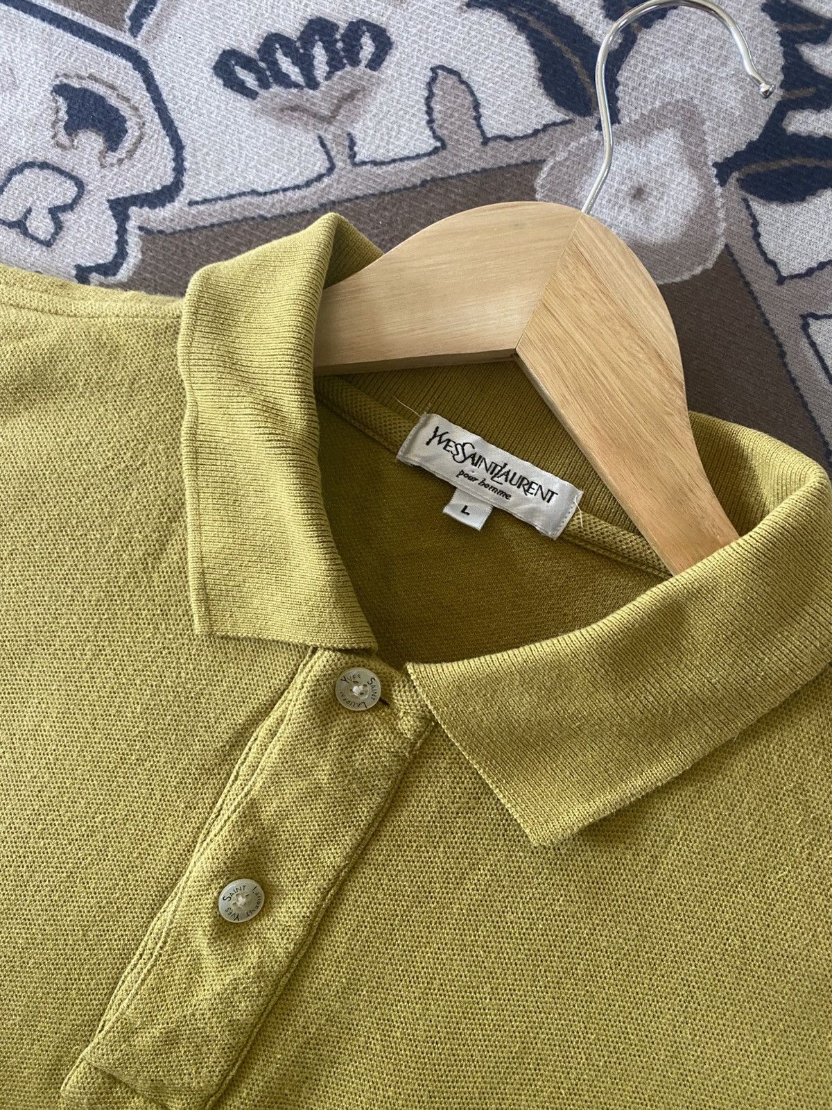 Yves Saint Laurent YVESSAINTLAURENT LONG SLEEVE POLO Size US L / EU 52-54 / 3 - 3 Thumbnail