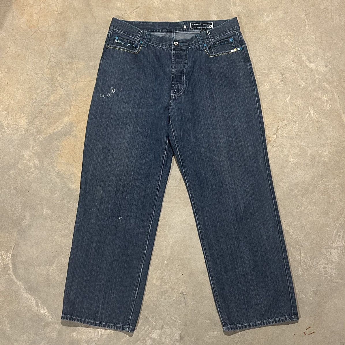 Enyce × Southpole × Vintage Vintage Y2K Enyce Embroidered Baggy Jeans Skater JNCO Cyber Size US 37 - 4 Thumbnail