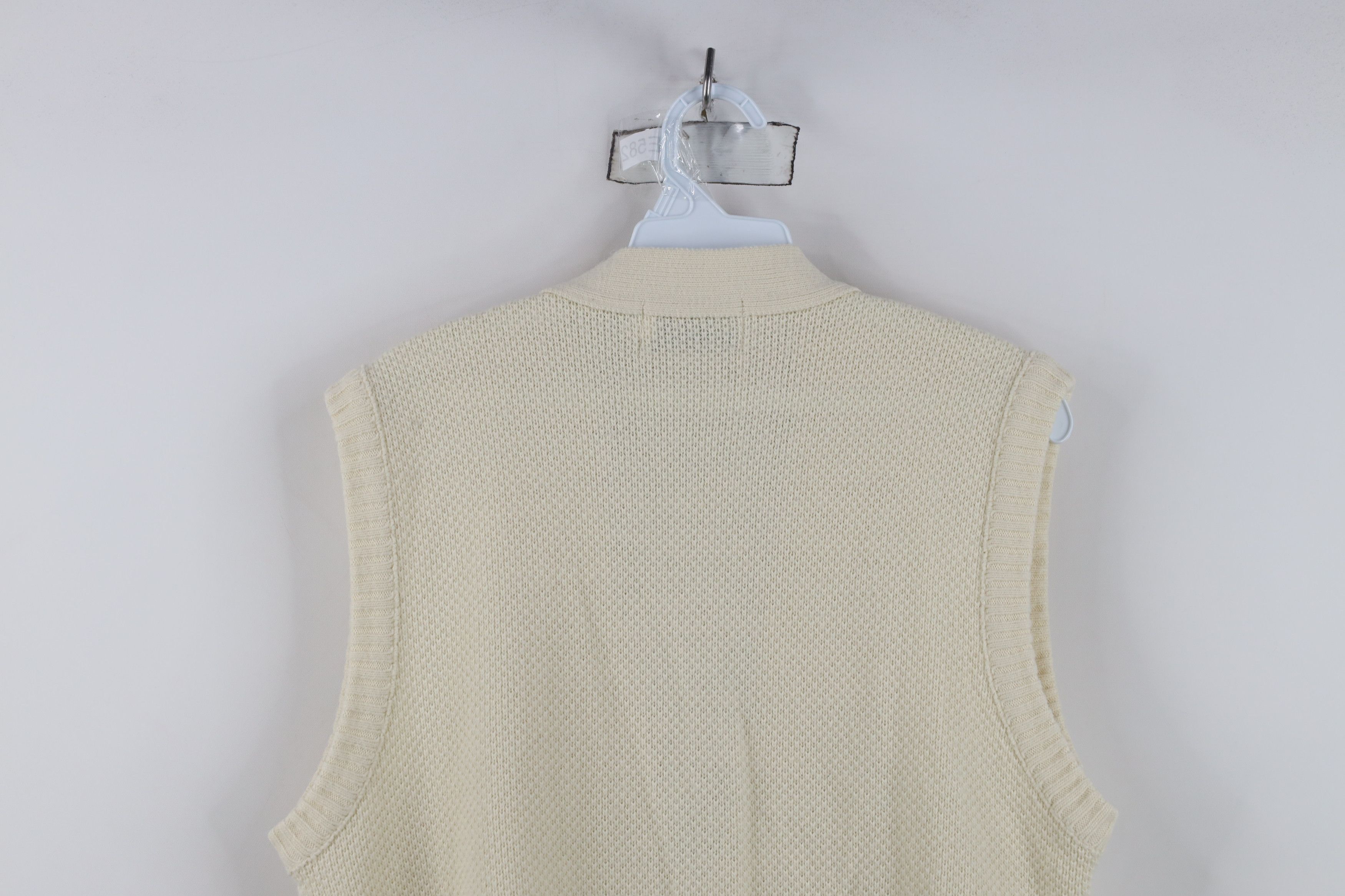 Vintage Vintage 90s Streetwear Waffle Knit Cardigan Sweater Vest USA Size US M / EU 48-50 / 2 - 8 Thumbnail