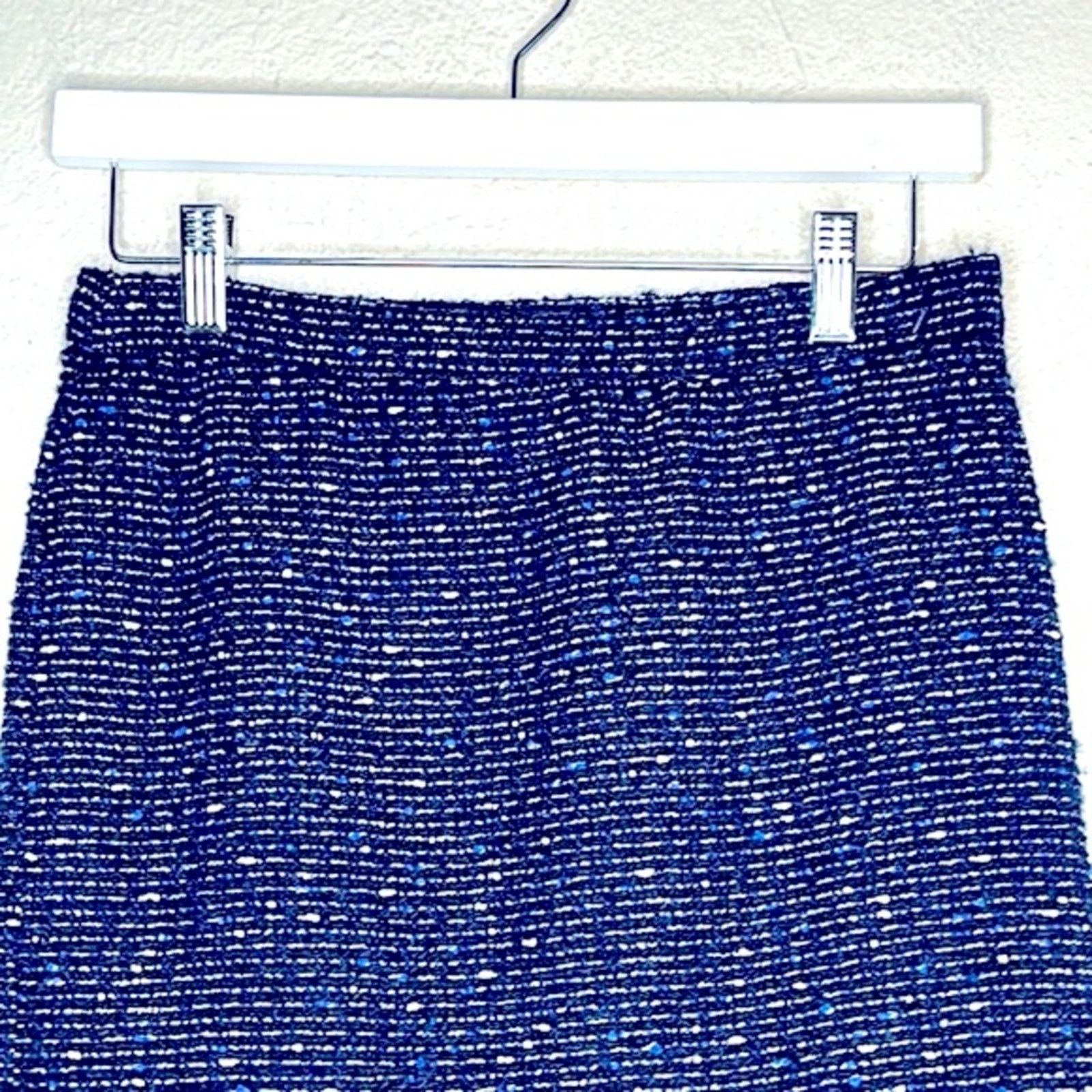 Love Moschino Love Moschino Wool Mohair Tweed Mini Skirt Blue Size 2/28 Size 28" / US 6 / IT 42 - 5 Thumbnail