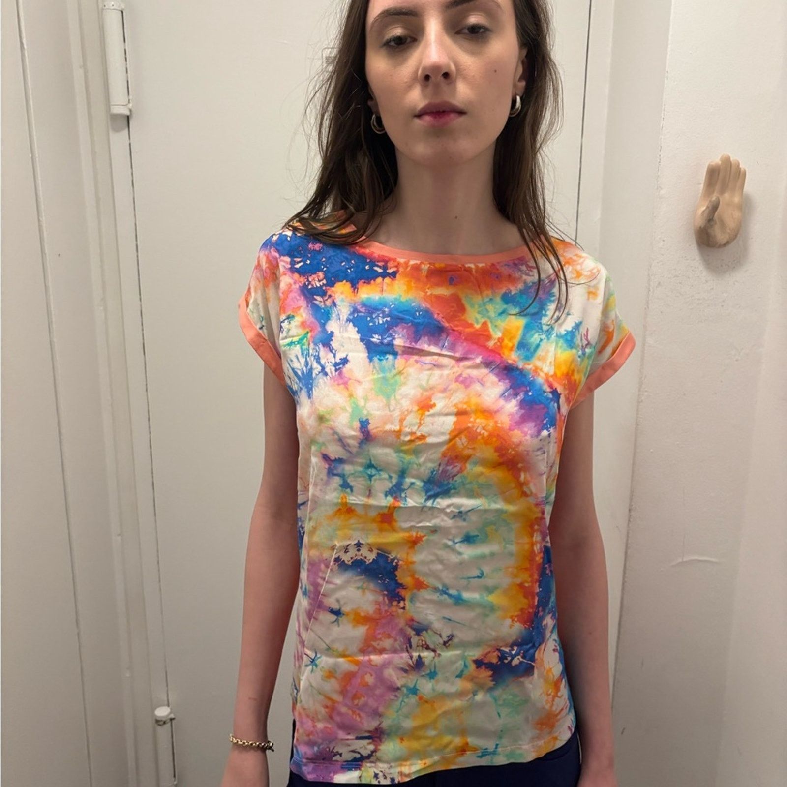 Other NWT Van Laack Colorful Tie-Dye Short Sleeve Tee Size 2 Size XS / US 0-2 / IT 36-38 - 11 Thumbnail