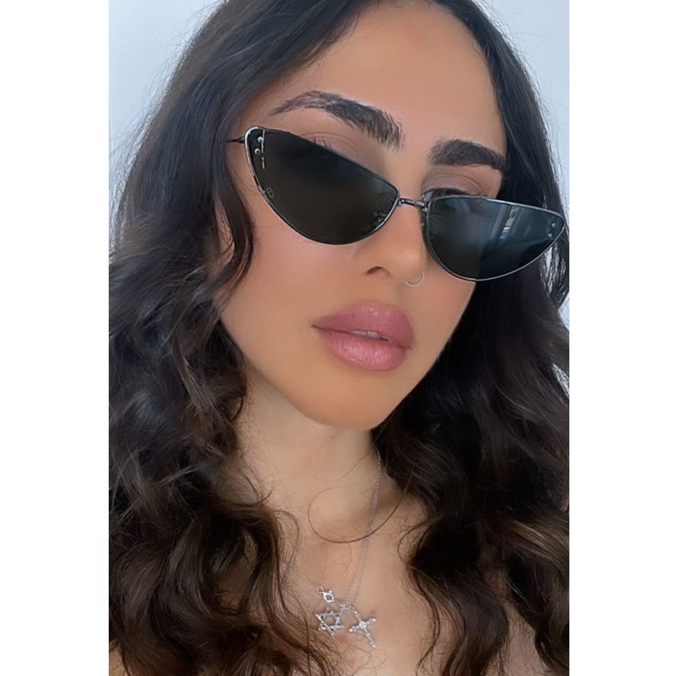 image of New Dior MissDior B1U Cat Eye Sunglasses In Ruthenium Black, Women's