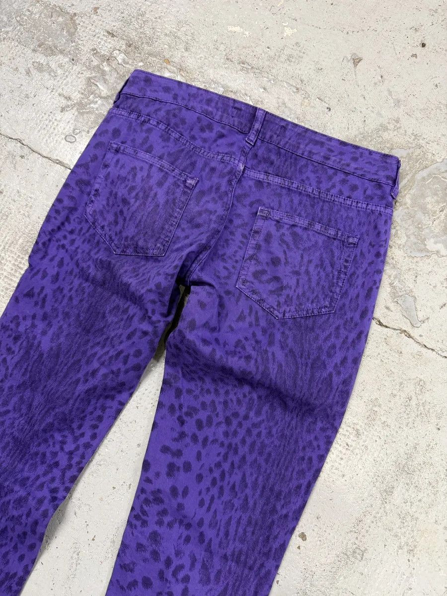 Just Cavalli SS2009 Cavalli Leopard Purple & Black Slim Pants Size 26" / US 2 / IT 38 - 10 Thumbnail