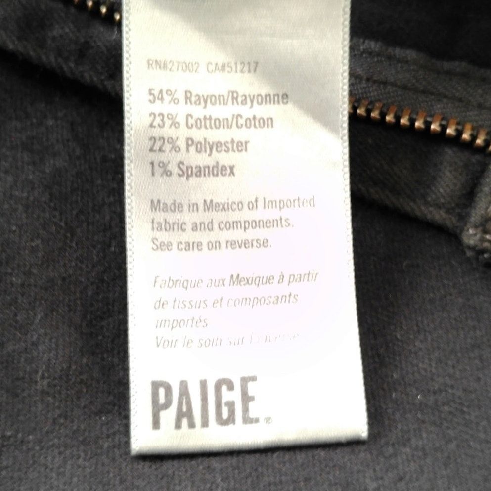 Paige Paige High Rise Genevieve Patch Pockets Black Shadow Jeans Size 30" / US 8 / IT 44 - 5 Thumbnail