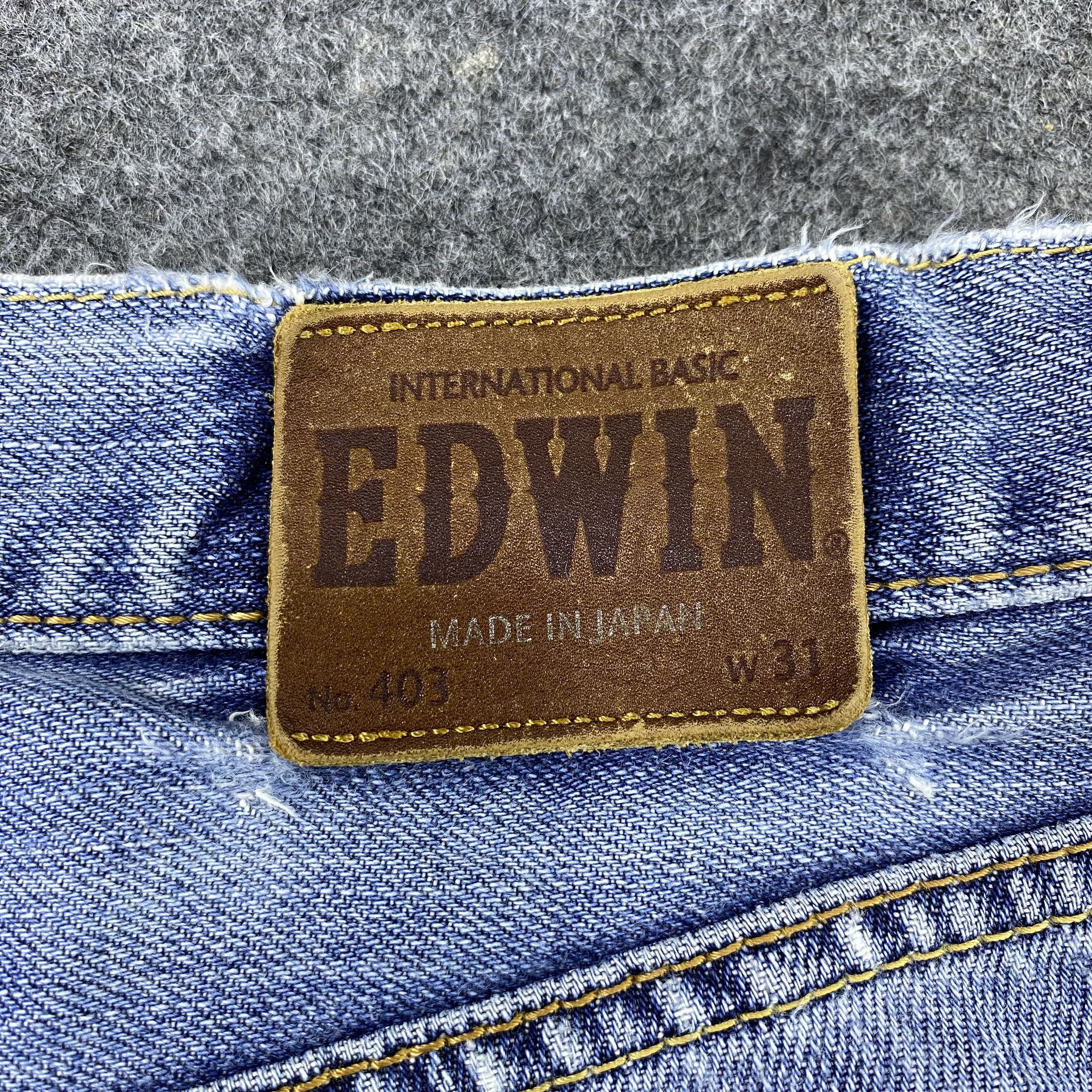 Edwin × Japanese Brand × Vintage Vintage Edwin 403 Blue Wash Denim-J1184 Size US 32 / EU 48 - 12 Thumbnail