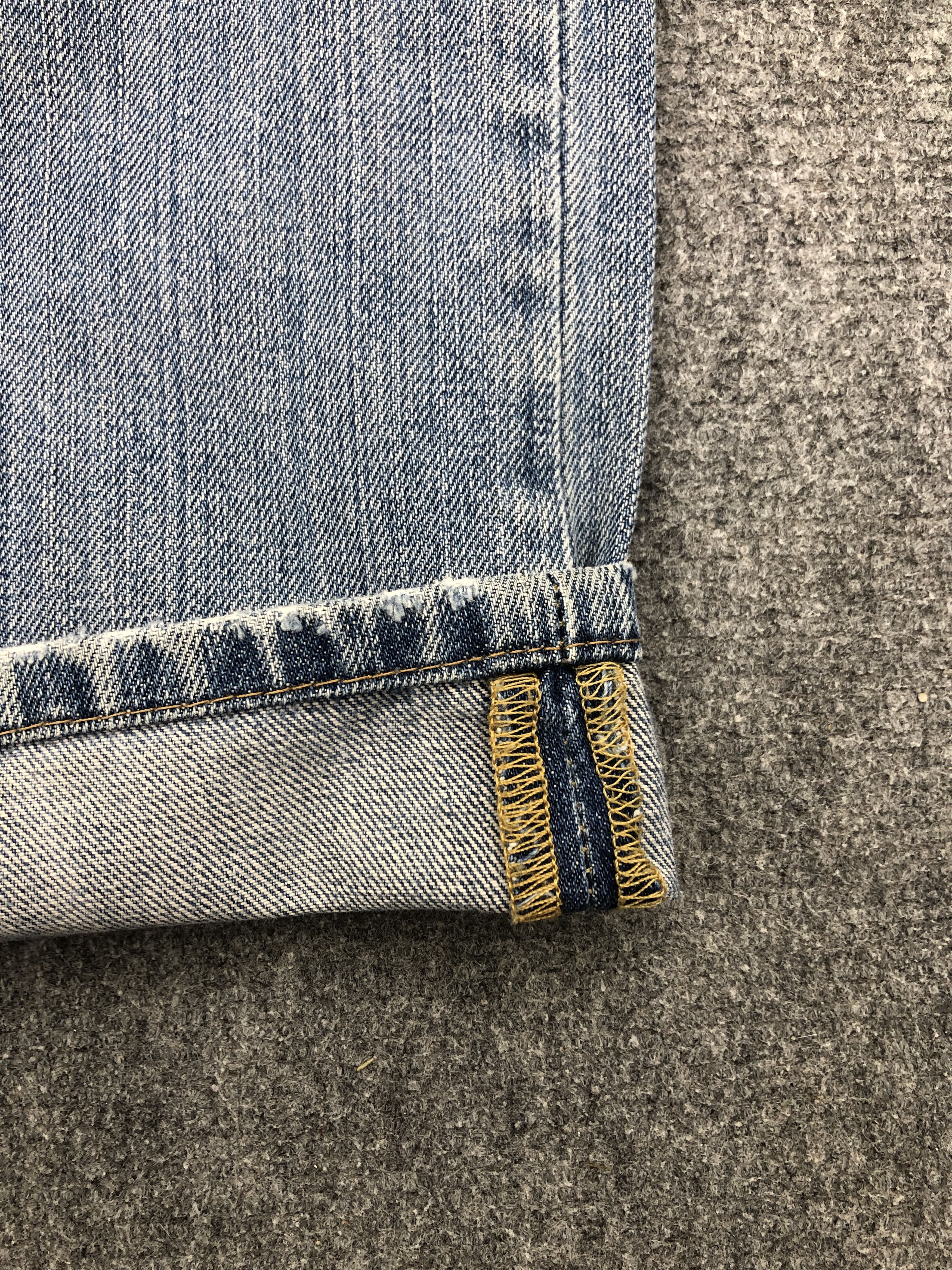 Levi's Vintage Distressed Levis 569 Faded Blue Jeans Size US 37 - 18 Thumbnail