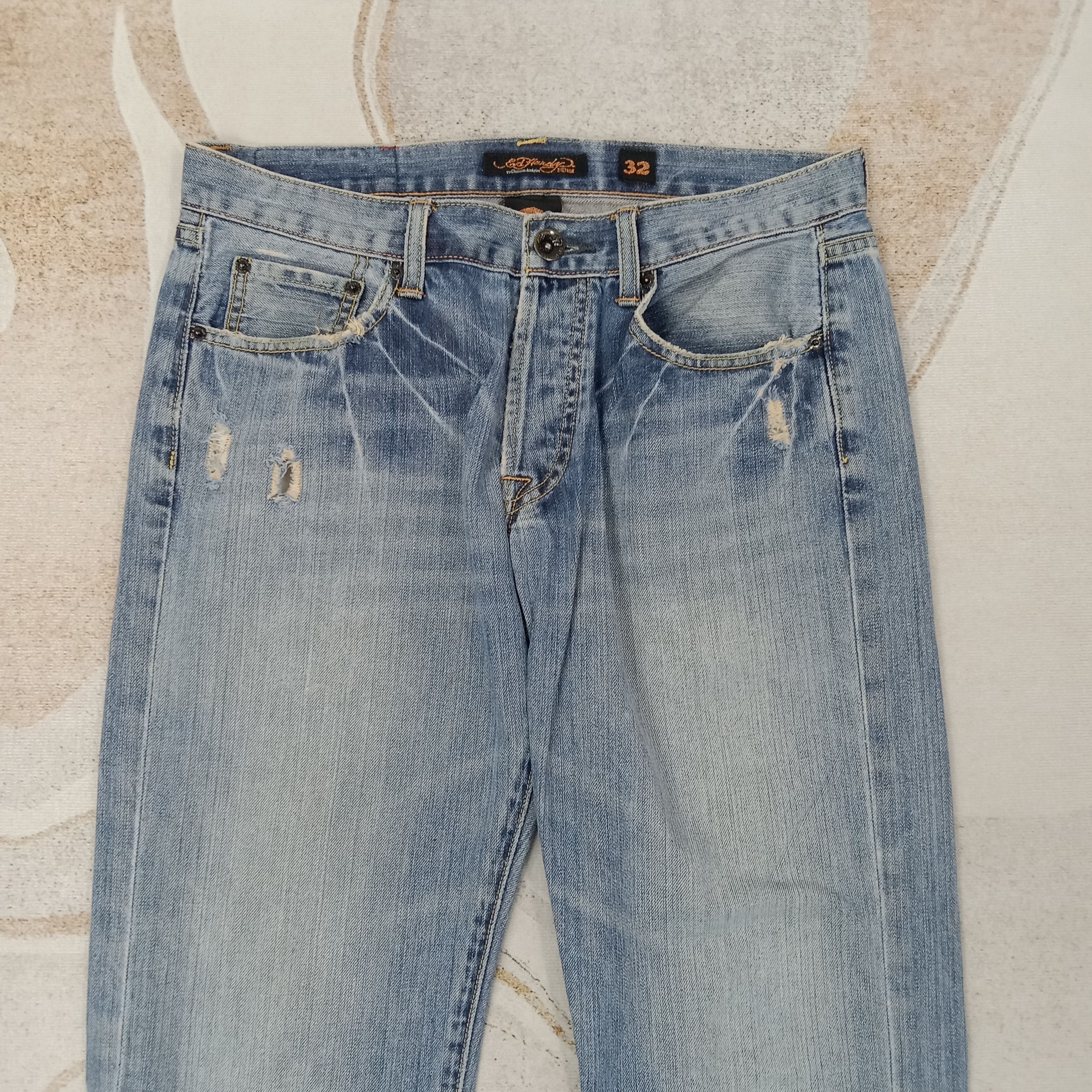 Ed Hardy Ed Hardy by Christian Audiguer Designer Denim Jeans C258N3 Size US 32 / EU 48 - 7 Thumbnail